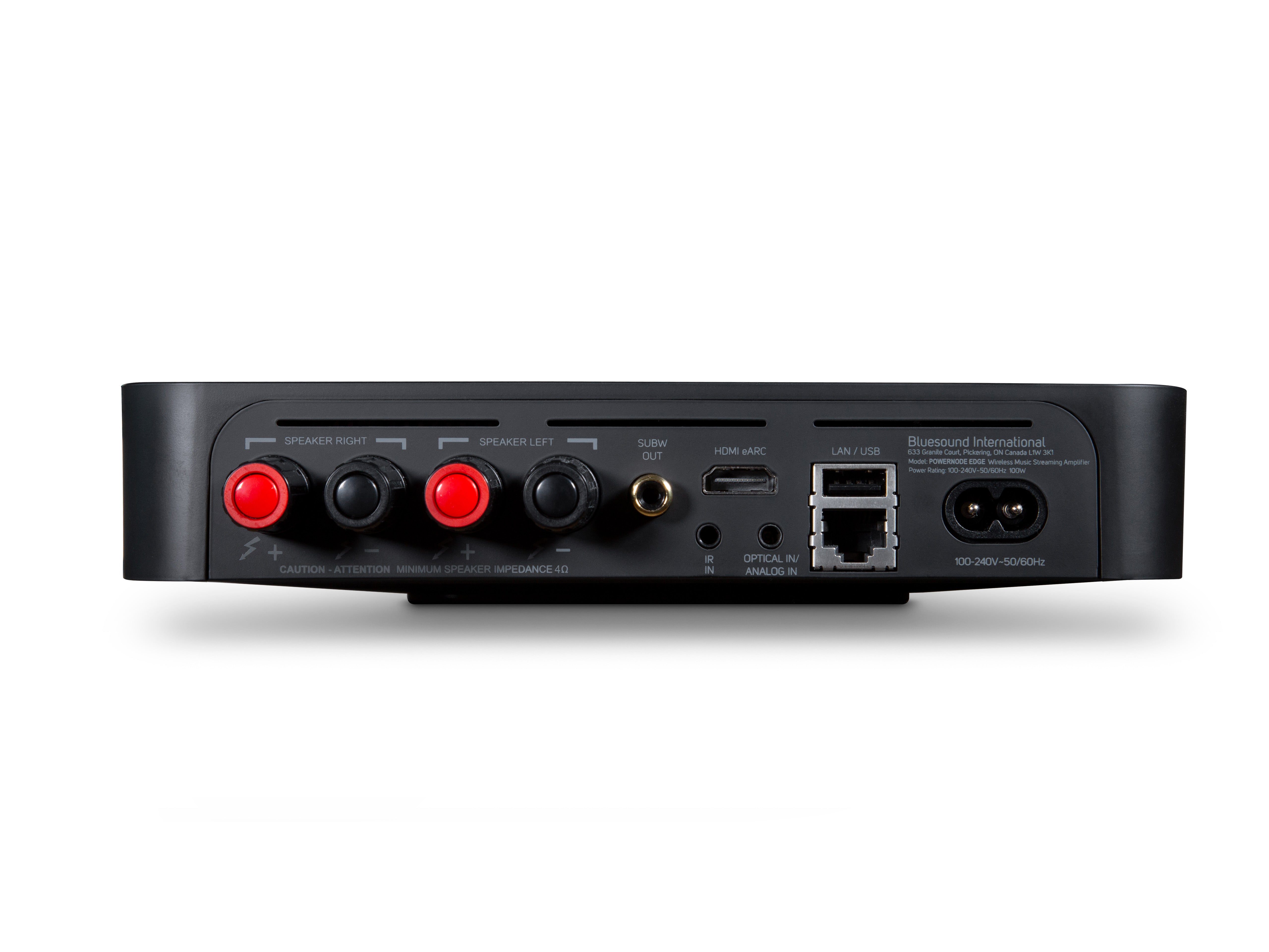 Bluesound POWERNODE EDGE - Compact Wireless HiFi Music Streaming Amplifier for Home Audio System | Perfect for Living Room, Bedroom & Office Stereo Setup