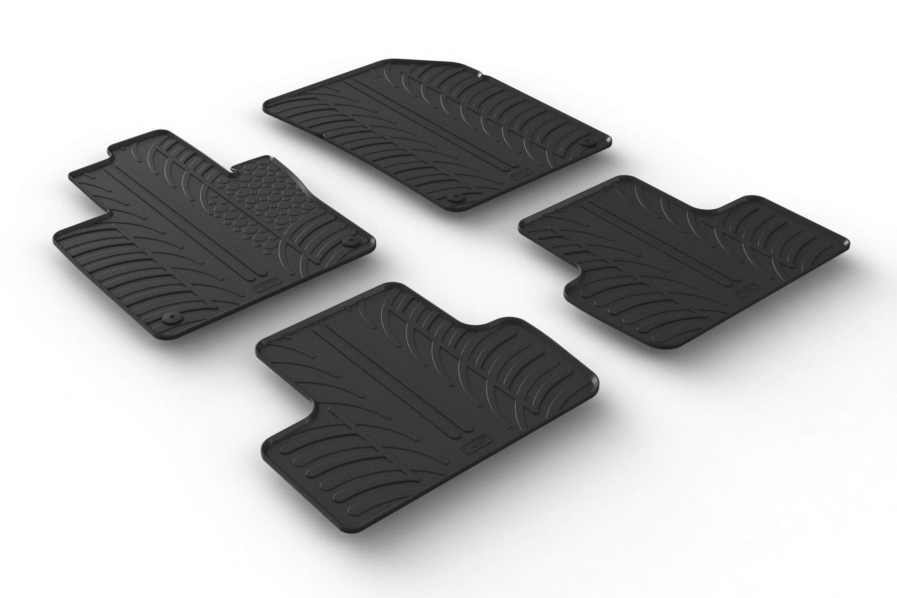 Premium Custom Fit All-Weather Rubber Floor Mats for Volvo XC60 2018-2024 - Perfect Fit, No Trimming Needed - Heavy Duty Protection Against Rain, Mud & Snow - Ideal for Daily Commute, Road Trips & Winter Driving