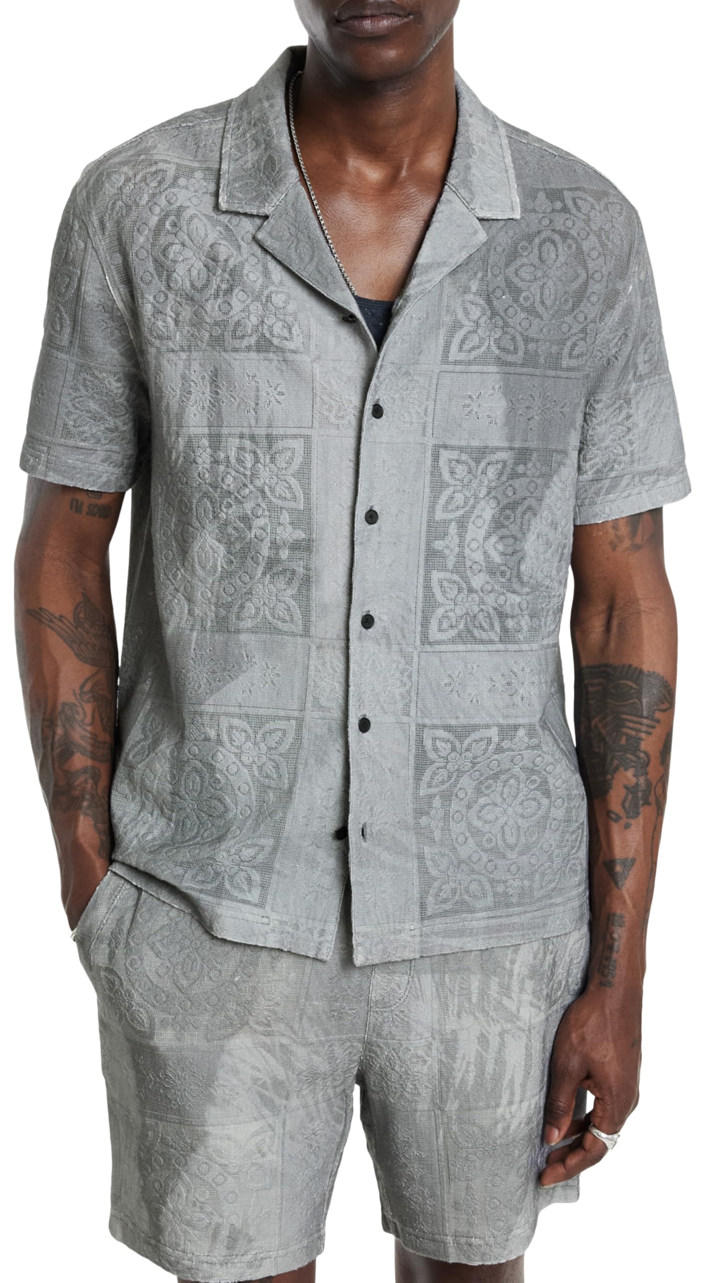 John Varvatos Arya Men's Casual Shirt - Stylish Button-Up for Work, Date Night & Everyday Wear