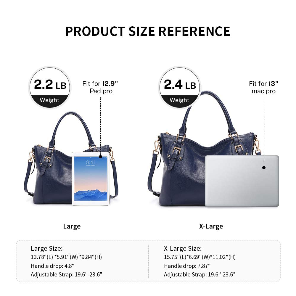 Stylish Kattee Leather Tote Shoulder Bag for Women - Designer Satchel Purse with Top Handles & Crossbody Strap, Large Capacity - Perfect for Work, Travel & Everyday Use