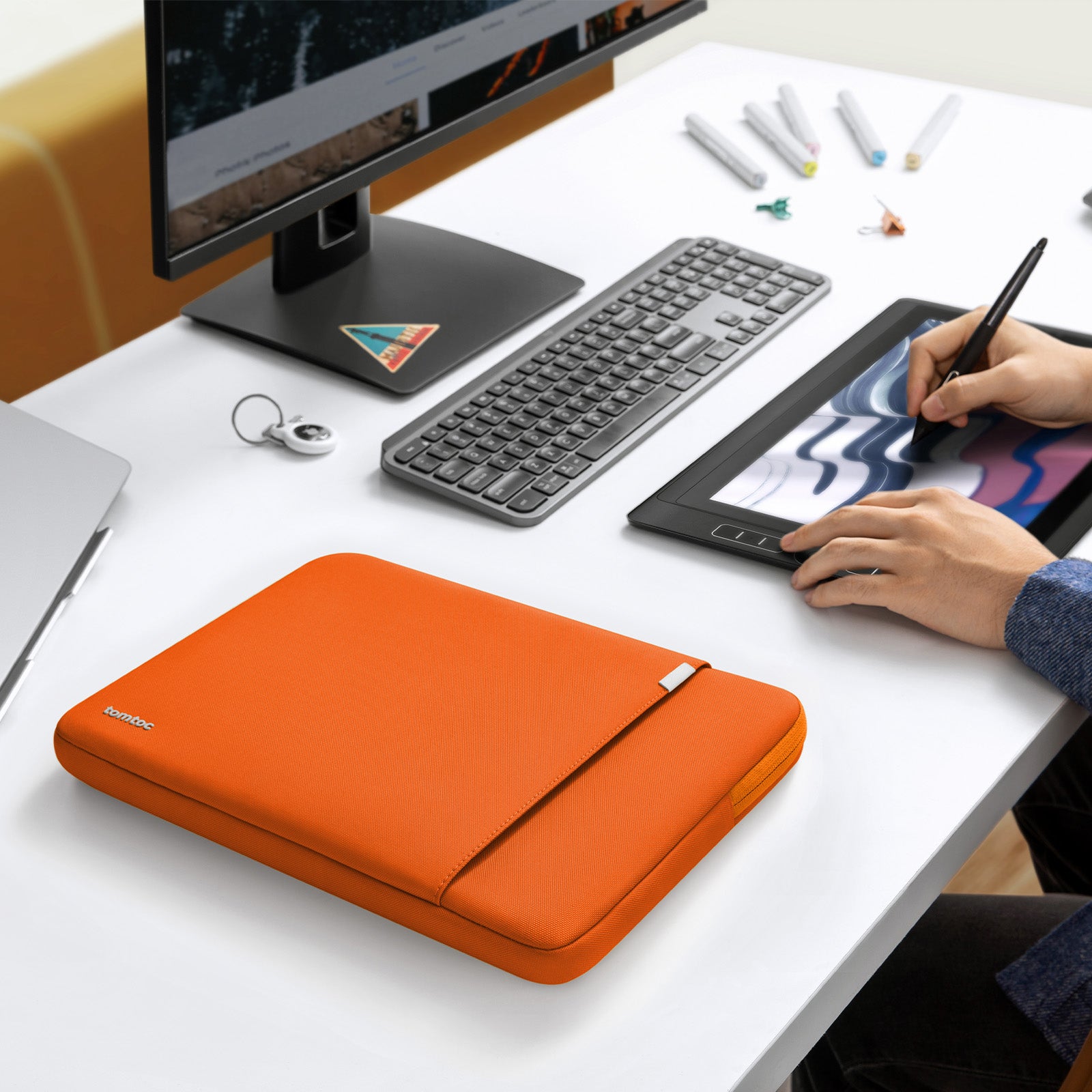 Premium Defender A13 Laptop Sleeve for 13-inch MacBook Air & Pro - Shockproof Protective Case with Soft Interior - Perfect for Travel, Work & School