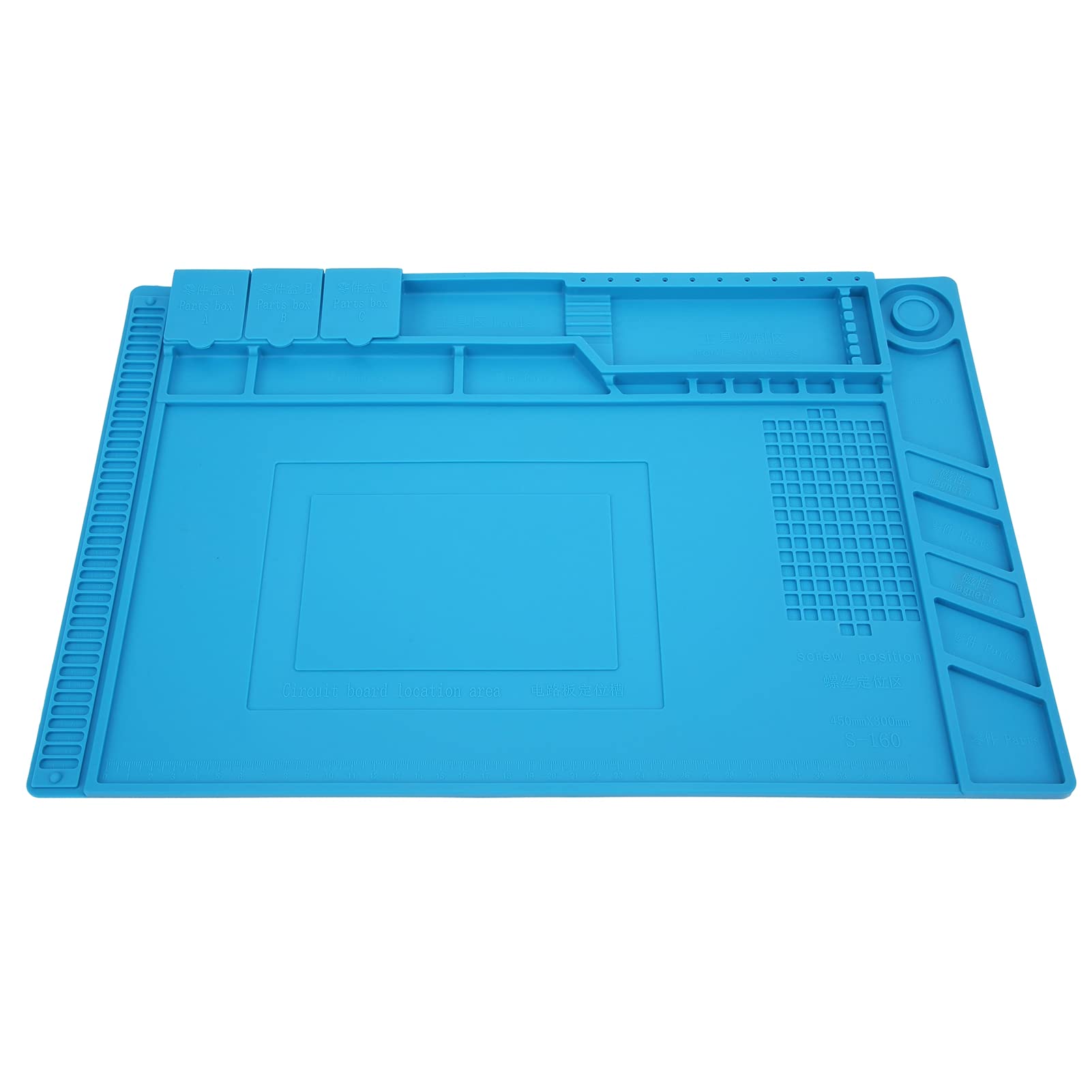 Magnetic Electronic Repair Mat - Anti Static Wrist Strap & Heat Resistant Work Mat for Welding & PCB Repair | ESD Safe Insulation Mat for Electronics, Soldering & DIY Projects (S-160) - Perfect for Home Workshops, Professional Repair Shops & Hobbyists