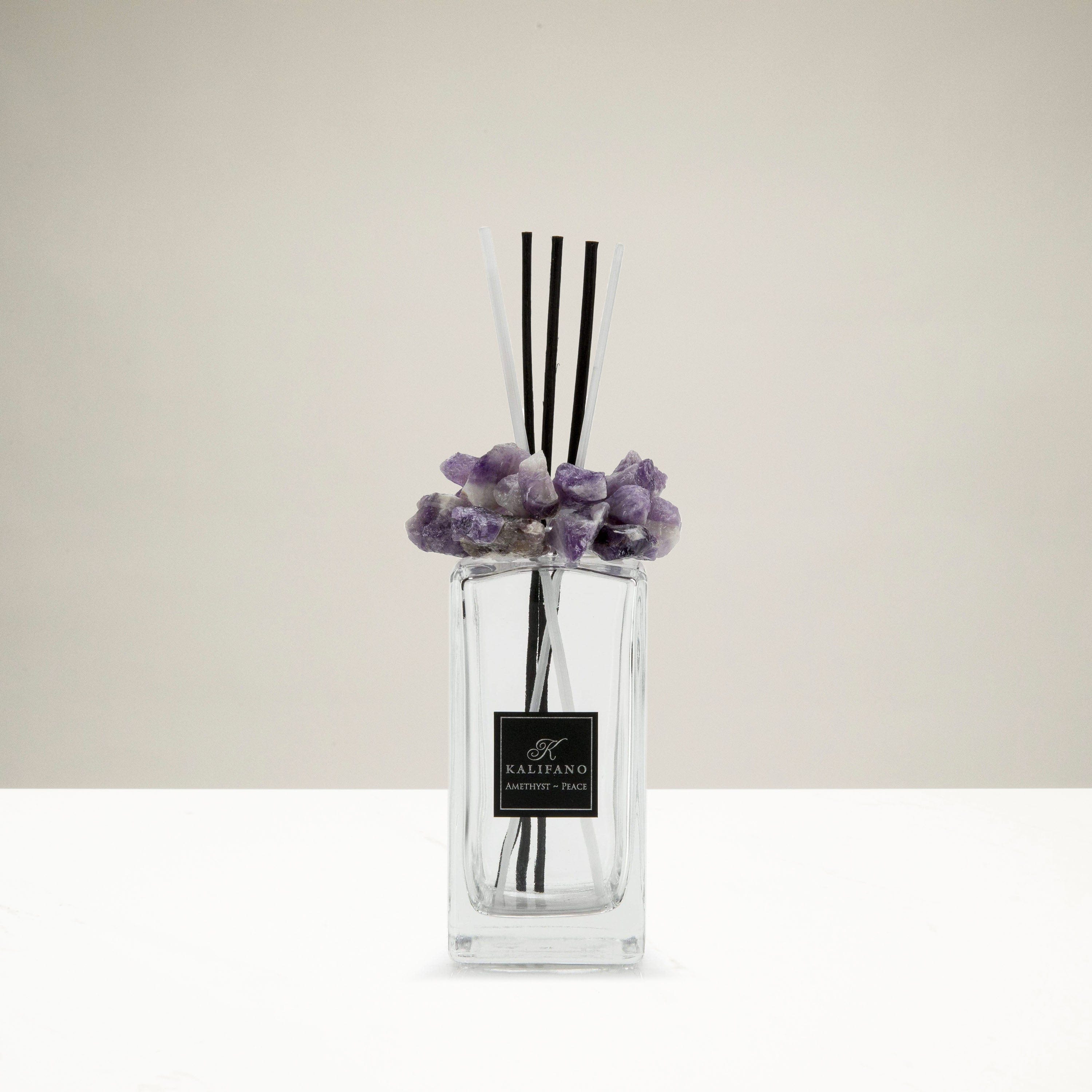 Natural Amethyst Crystal Essential Oil Diffuser for Aromatherapy - Relaxing Home & Office Scented Decor with Healing Properties
