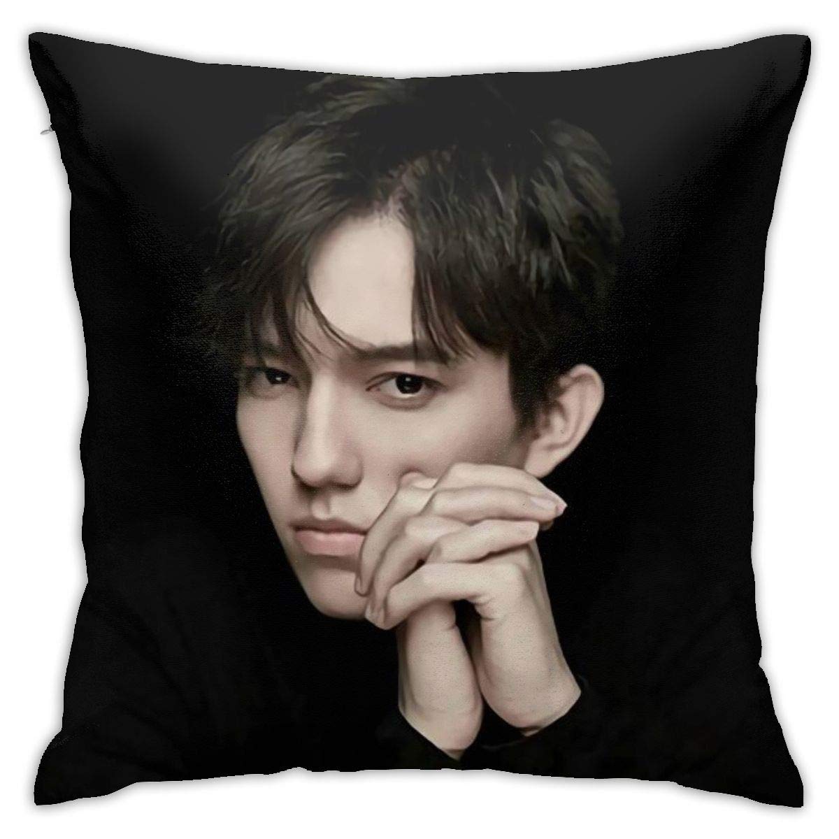 Soft Flannel Pillowcase 18x18 Inches - Comfortable Dimash Kudaibergen Design - Hypoallergenic Pillow Cover (No Insert) - Perfect for Bedroom, Living Room & Gift