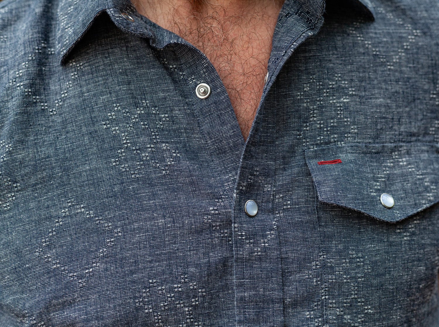 Organic Hemp Cotton Pearl Snap Shirt - Geo Navy Plaid Western Style for Men & Women | Perfect for Casual Outfits, Country Music Festivals & Outdoor Adventures