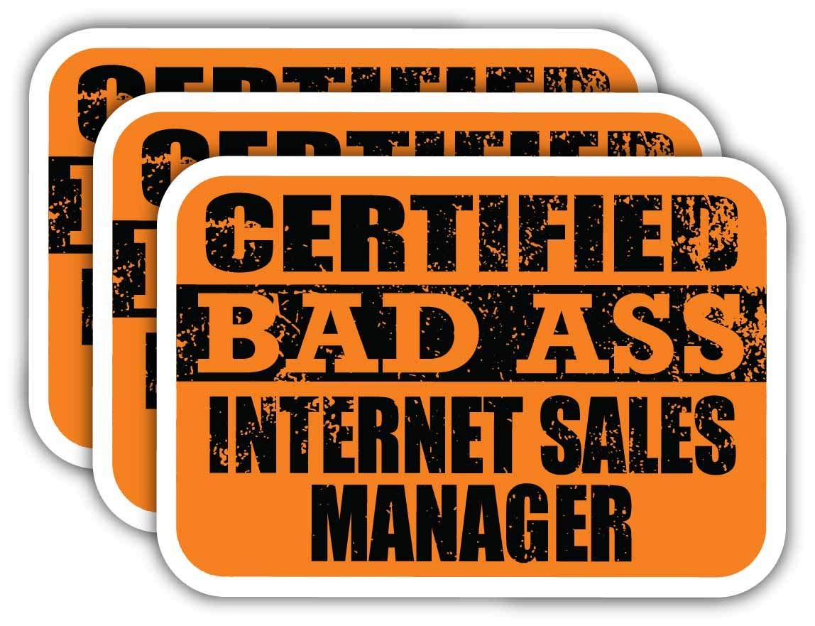 Certified Internet Sales Manager Stickers - Funny Job Gift for Laptops & Cars