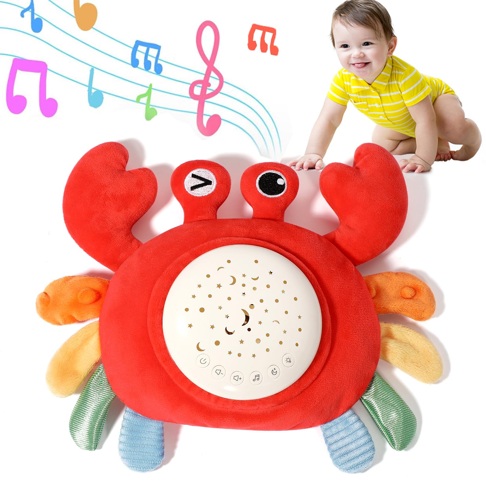 Best Crawling Crab Baby Toys 6-12 Months - Interactive Projection Musical Toy for Infants 0-12 Months | Tummy Time, Sleep Aid & Sensory Development | Perfect Baby Shower & Birthday Gift for Boys & Girls | Ideal for Playtime, Learning & Soothing