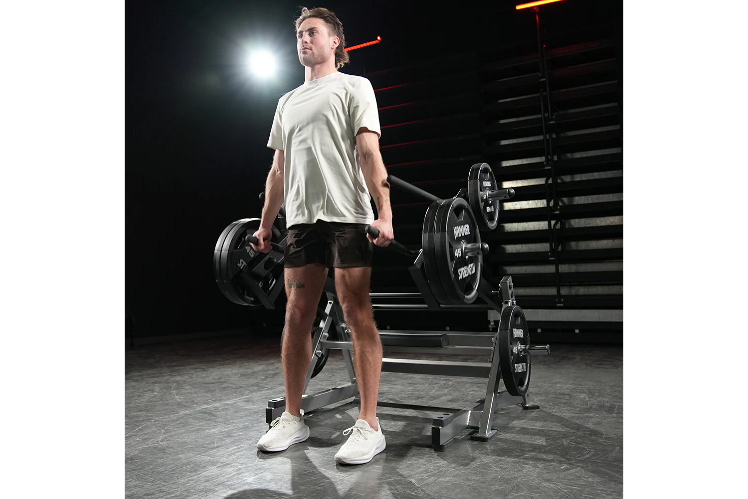 Hammer Strength Ground Base Multi Squat Machine - Professional Gym Equipment for Leg Workouts & Strength Training - Perfect for Home Gyms & Commercial Fitness Centers