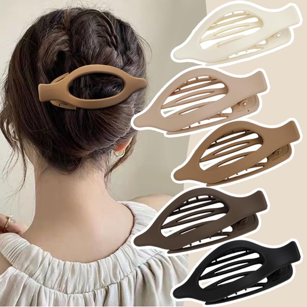 5Pcs Large Alligator Barrettes & French Claw Clips for Women - Hair Clips for Thick or Thin Hair - Perfect for Styling, Updos, and Everyday Use