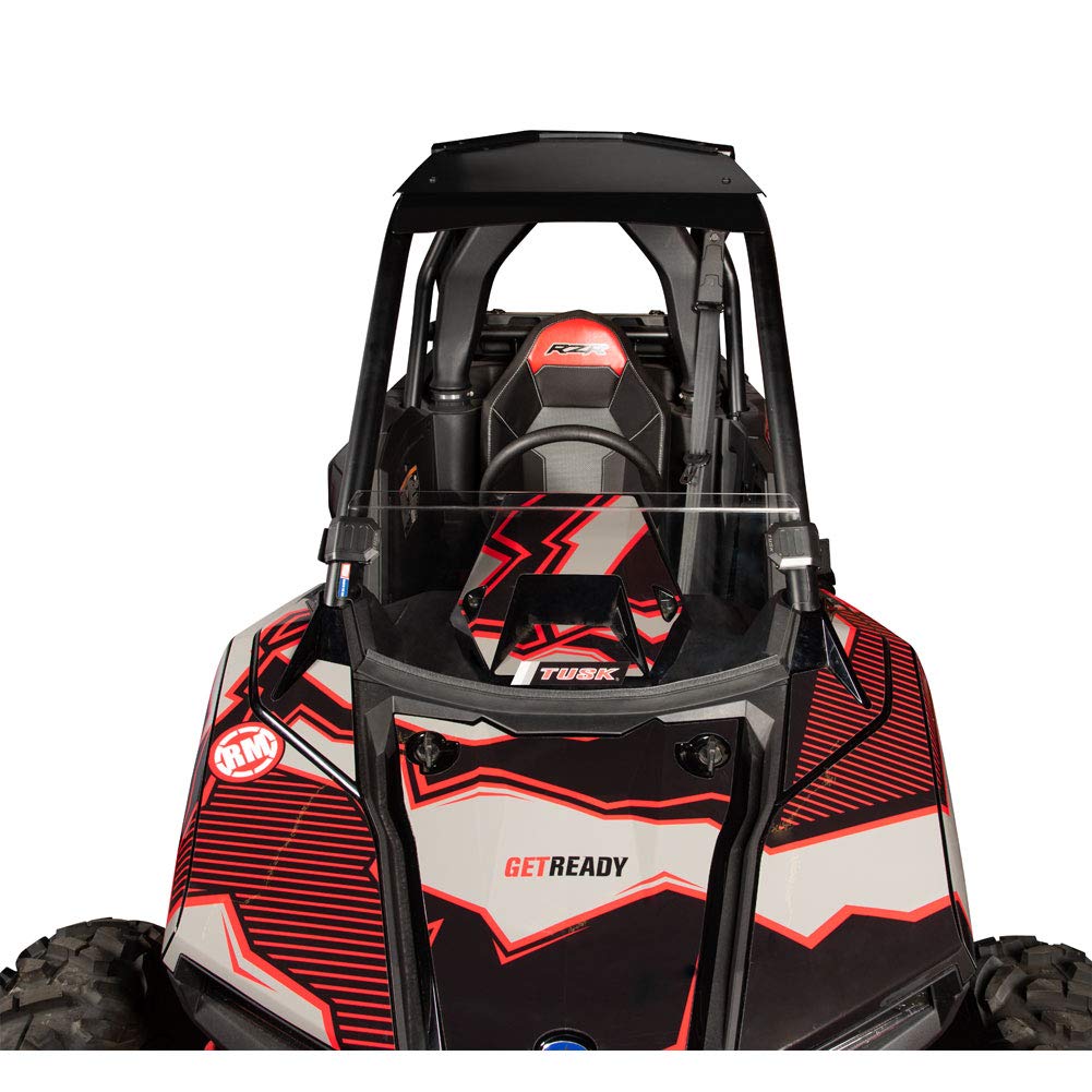 Polaris RZR RS1 2018-2022 Tusk Removable Half Windshield - Clear, Scratch Resistant, Durable Protection for Off-Road Adventures & Trail Riding