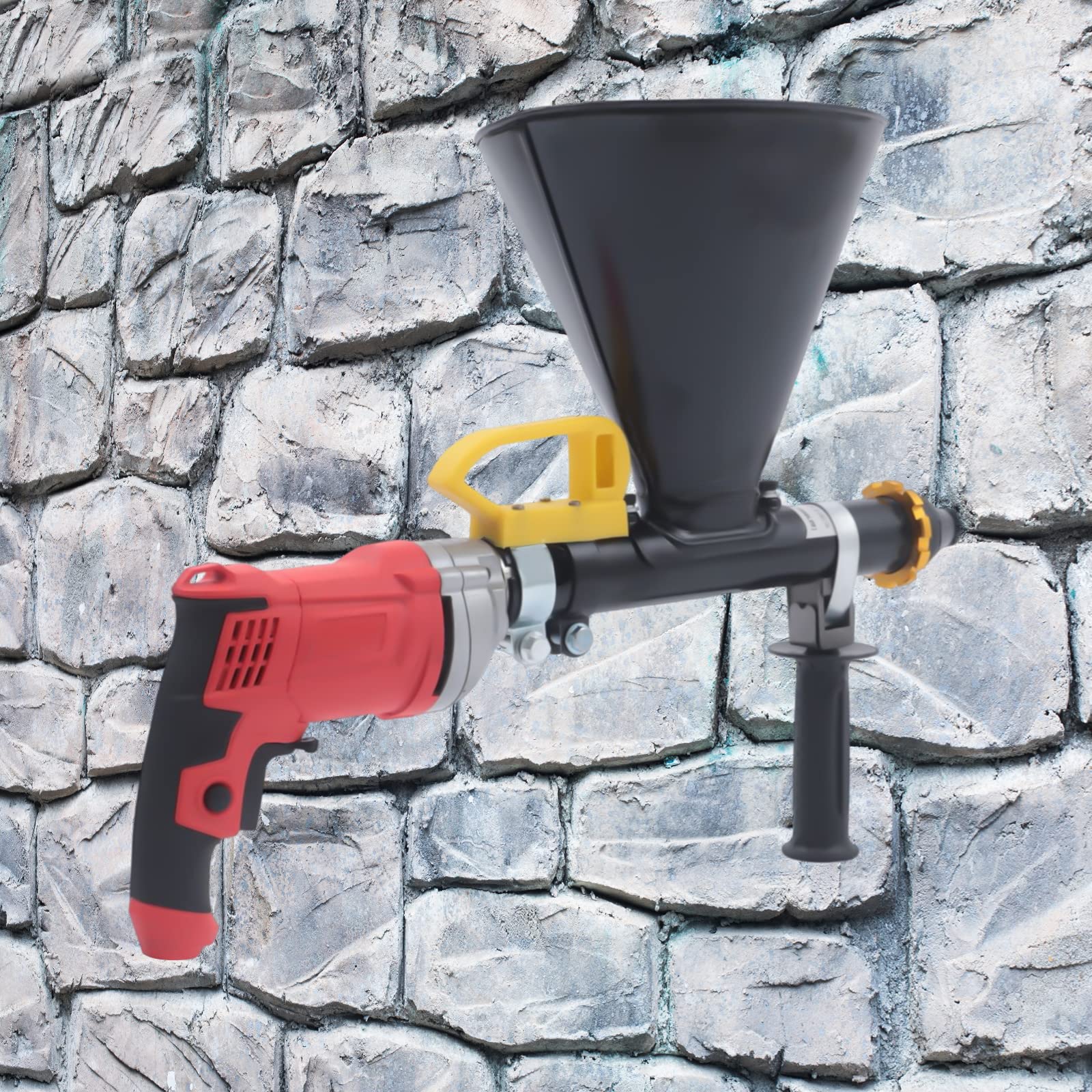 Electric Mortar Grout Gun - Semi-Automatic Cement Caulking Gun Kit with 2 Nozzles | Portable Brick Pointing Applicator for DIY & Professional Construction Projects | Perfect for Wall Repairs, Tile Work & Masonry Jobs