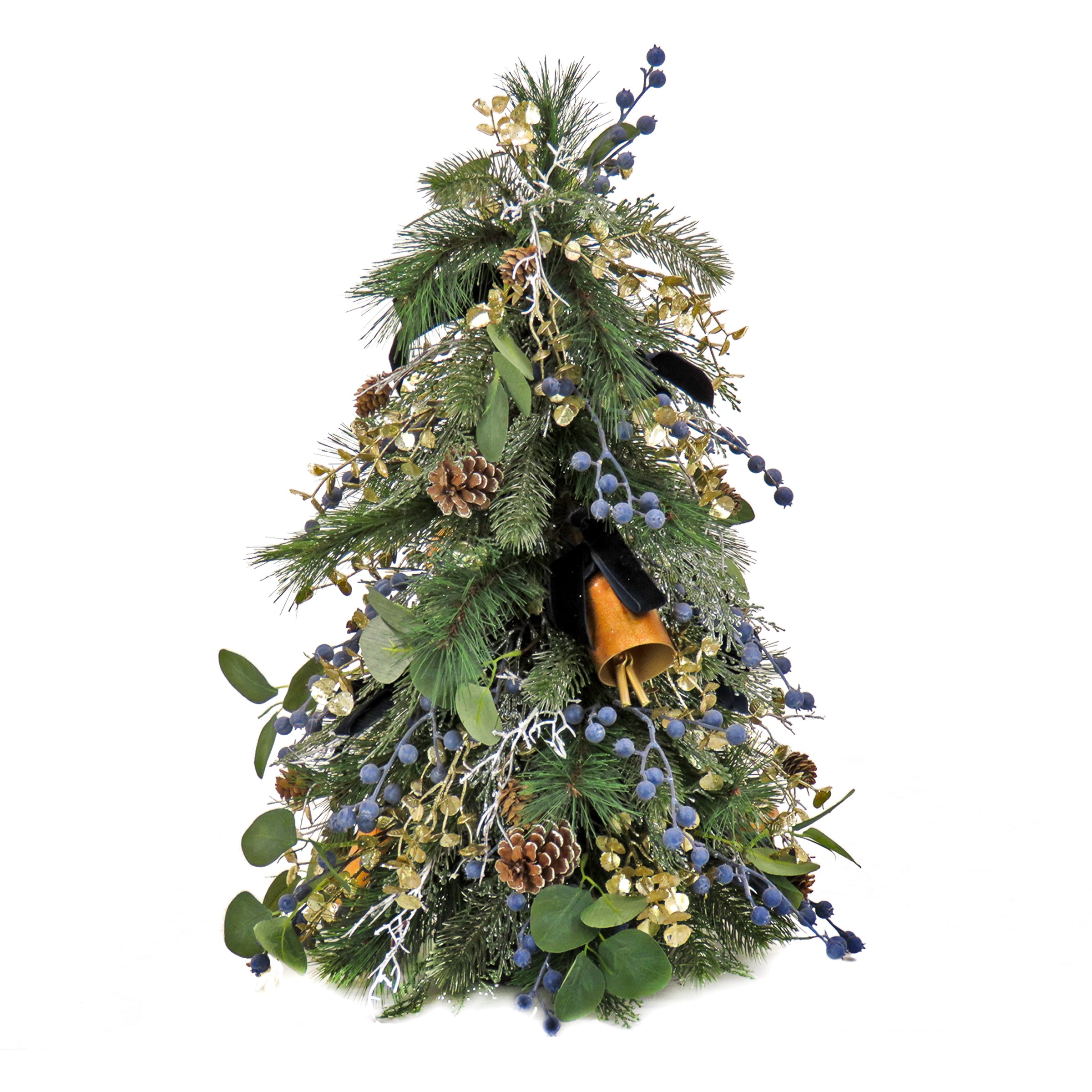 26 in. HGTV Home Collection Swiss Chic Topiary Tree - Artificial Boxwood Plant for Indoor/Outdoor Decor, Living Room, Office, Patio & Garden