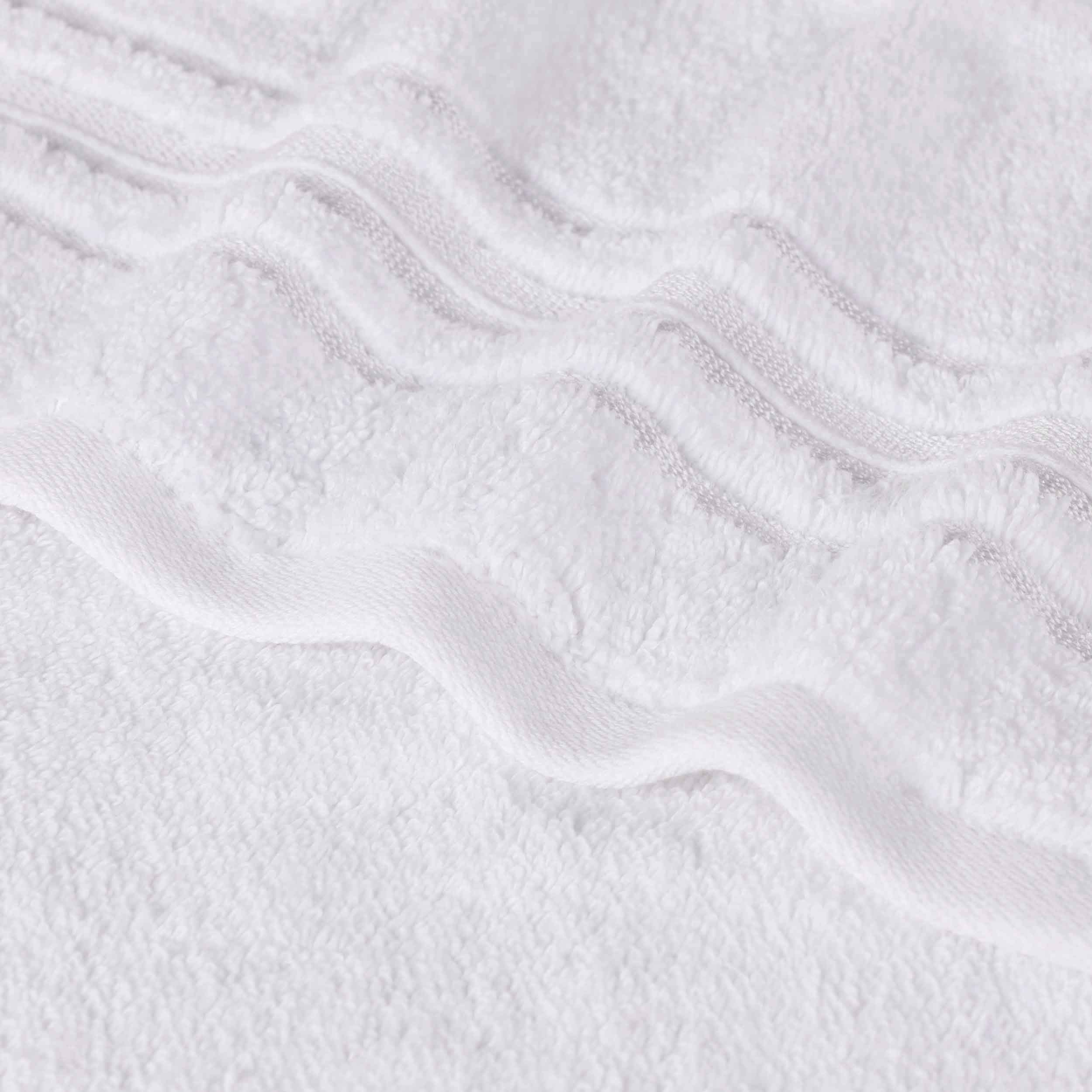 Premium 8-Piece Sadie Zero Twist Cotton Towel Set - Solid & Jacquard Floral Designs | Ultra Soft & Absorbent Bath Towels for Spa, Guest Bathroom & Luxury Home Decor