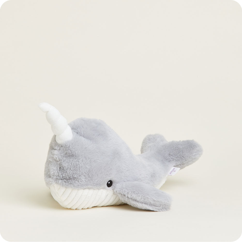 Weighted Heated Narwhal Stuffed Animal - Warmies Plush Toy for Kids & Adults | Soothing Heat Therapy for Stress Relief, Anxiety & Sleep Aid | Perfect for Cuddling, Gifts & Relaxation