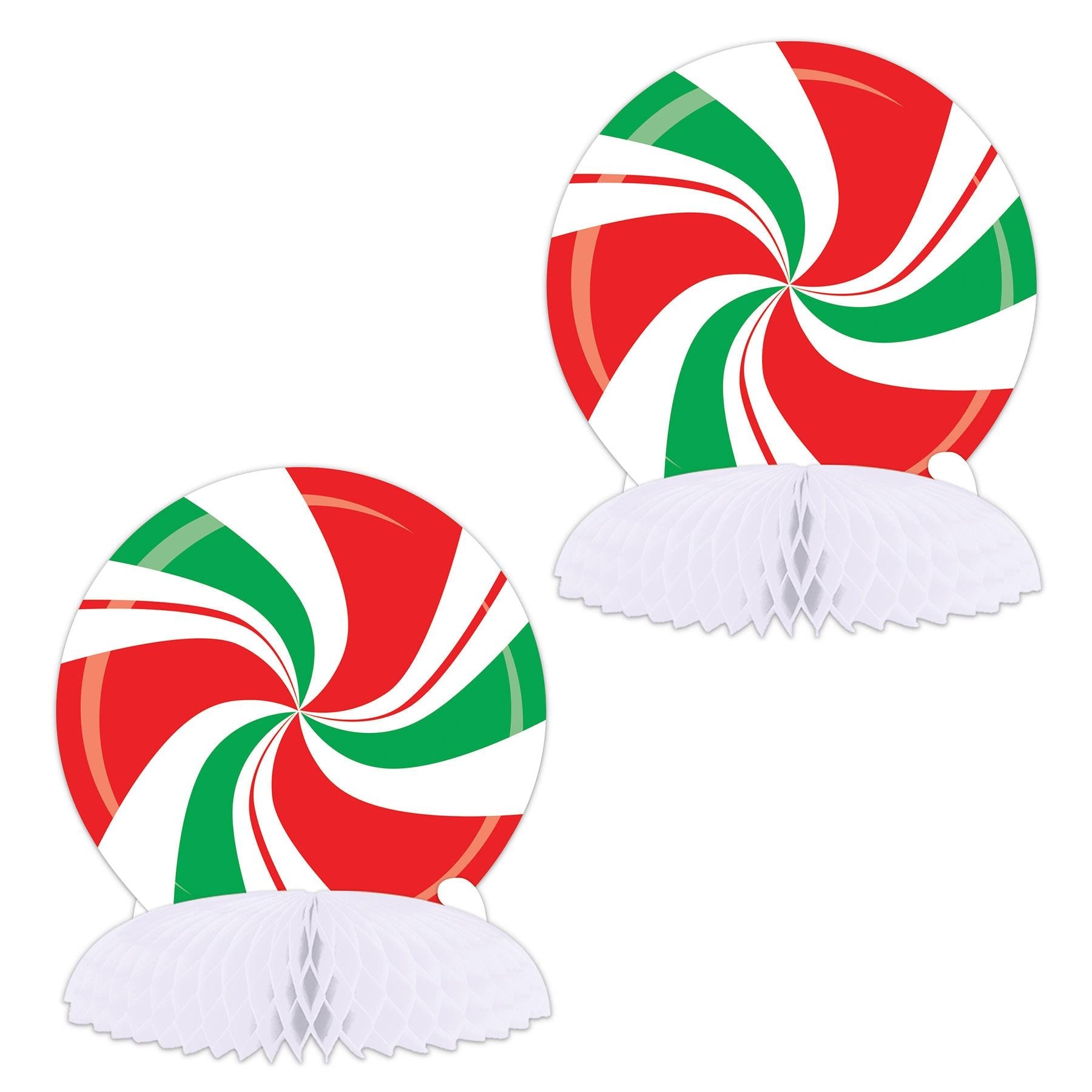12 Pack Beistle Christmas Peppermint Centerpieces - Holiday Table Decorations for Xmas Party, Dinner & Festive Home Decor