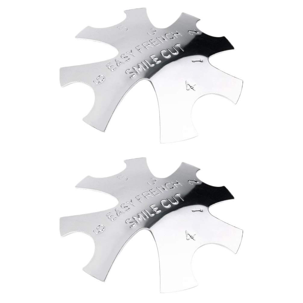 2PCS Metal Nail Art Stencil Plates - DIY Nail Template for Professional Manicure, Nail Trimmer & Cut Design Tool - Perfect for Salon, Home Nail Art & Party Glam Looks