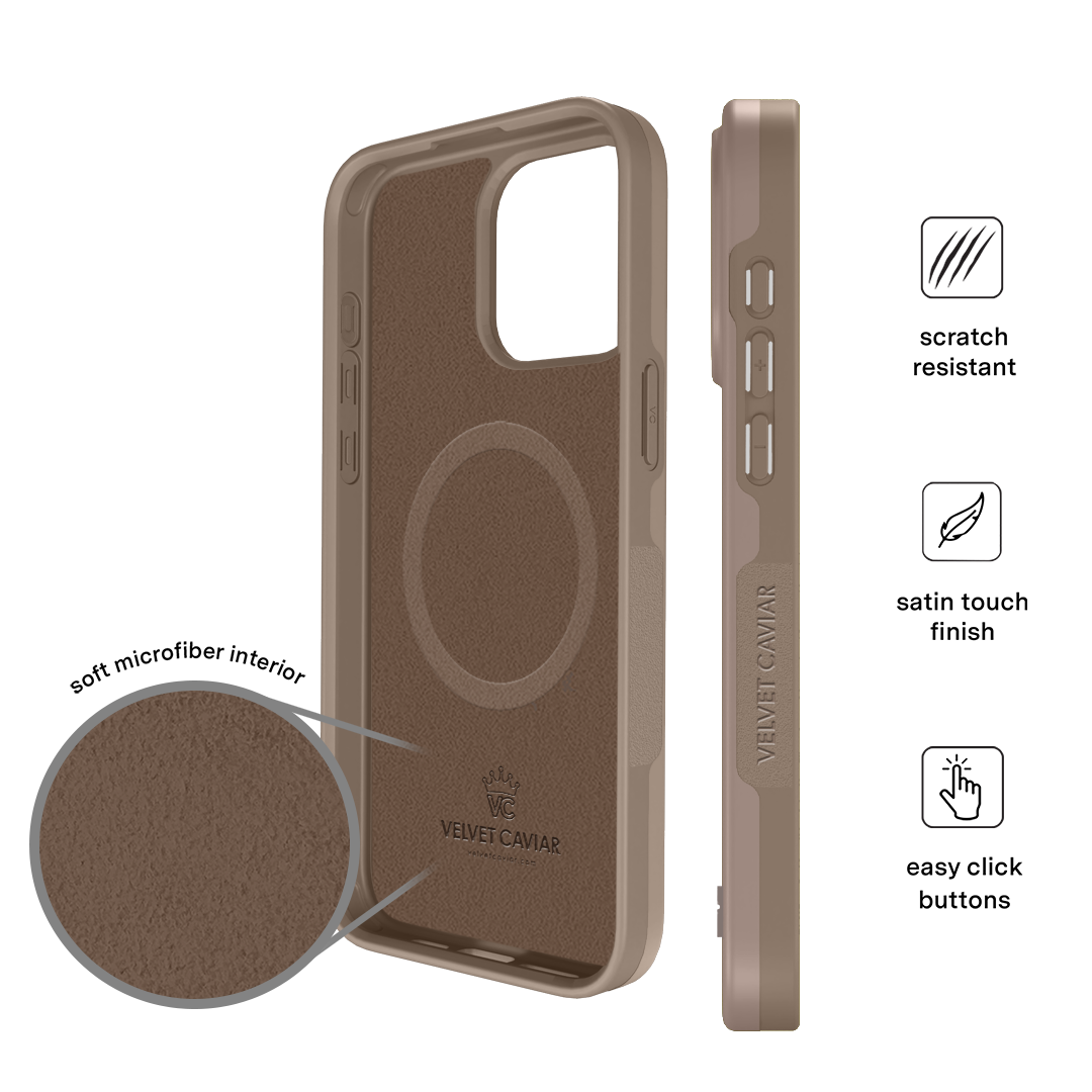 Premium Cashmere Taupe iPhone Case - Soft & Luxurious Protective Cover for iPhone [Model] - Perfect for Everyday Use, Travel & Gifting