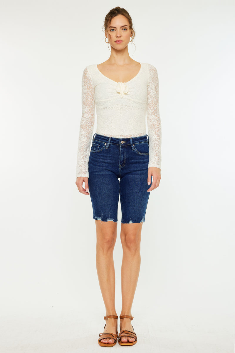 Dockweiler Essentials Mid Rise Bermuda Shorts for Women - Comfortable Casual Summer Shorts - Perfect for Beach, Travel & Everyday Wear
