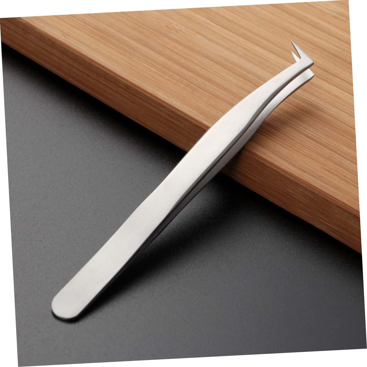 Premium Stainless Steel Eyelash Extension Tweezers - Professional Lash Clip Applicator for False Eyelash Grafting | Perfect for Salon, Home Use & DIY Lash Extensions