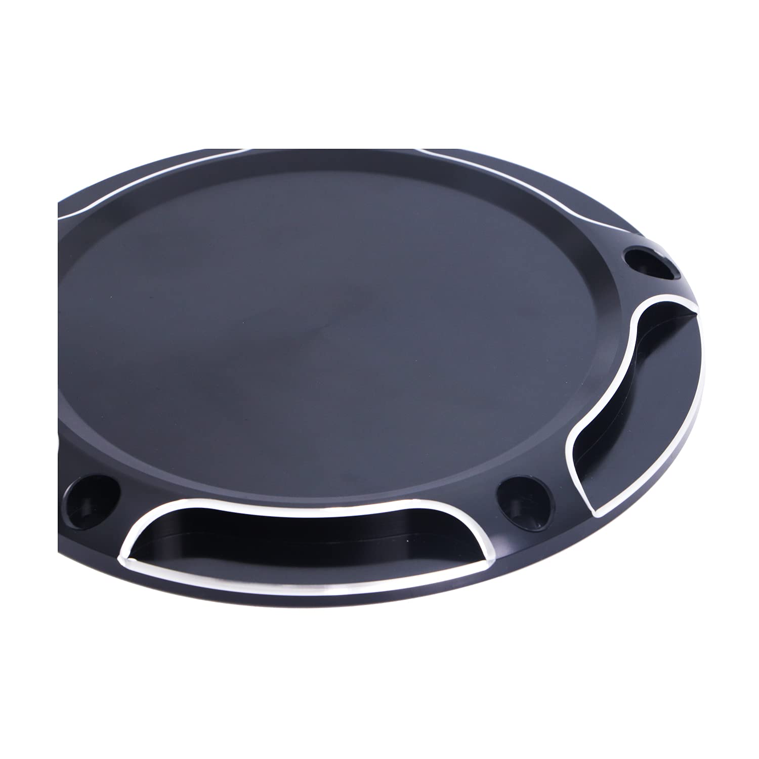 Black Derby Cover 5 Hole Engine Timer Point Cover Compatible with 2016-2023 Harley Davidson Touring Road King Street Glide Electra Glide - Motorcycle Engine Protection for Long Rides & Custom Builds