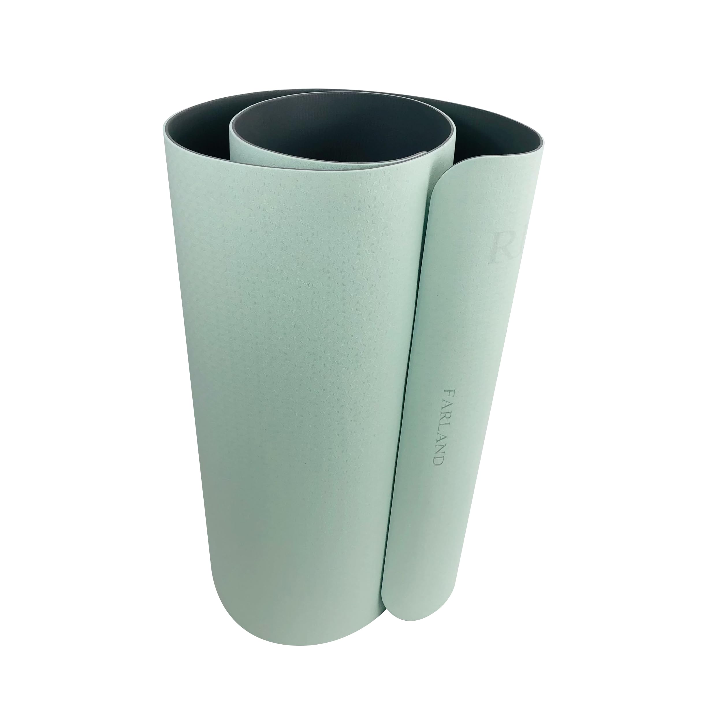 FARLAND Premium Non-Slip Yoga Mat - Eco-Friendly TPE Exercise Mat with Carrying Strap for Home & Gym, Anti-Tear Hot Pilates & Fitness Workout Mat (Green) - Perfect for Yoga, Pilates, Home Workouts and Gym Training