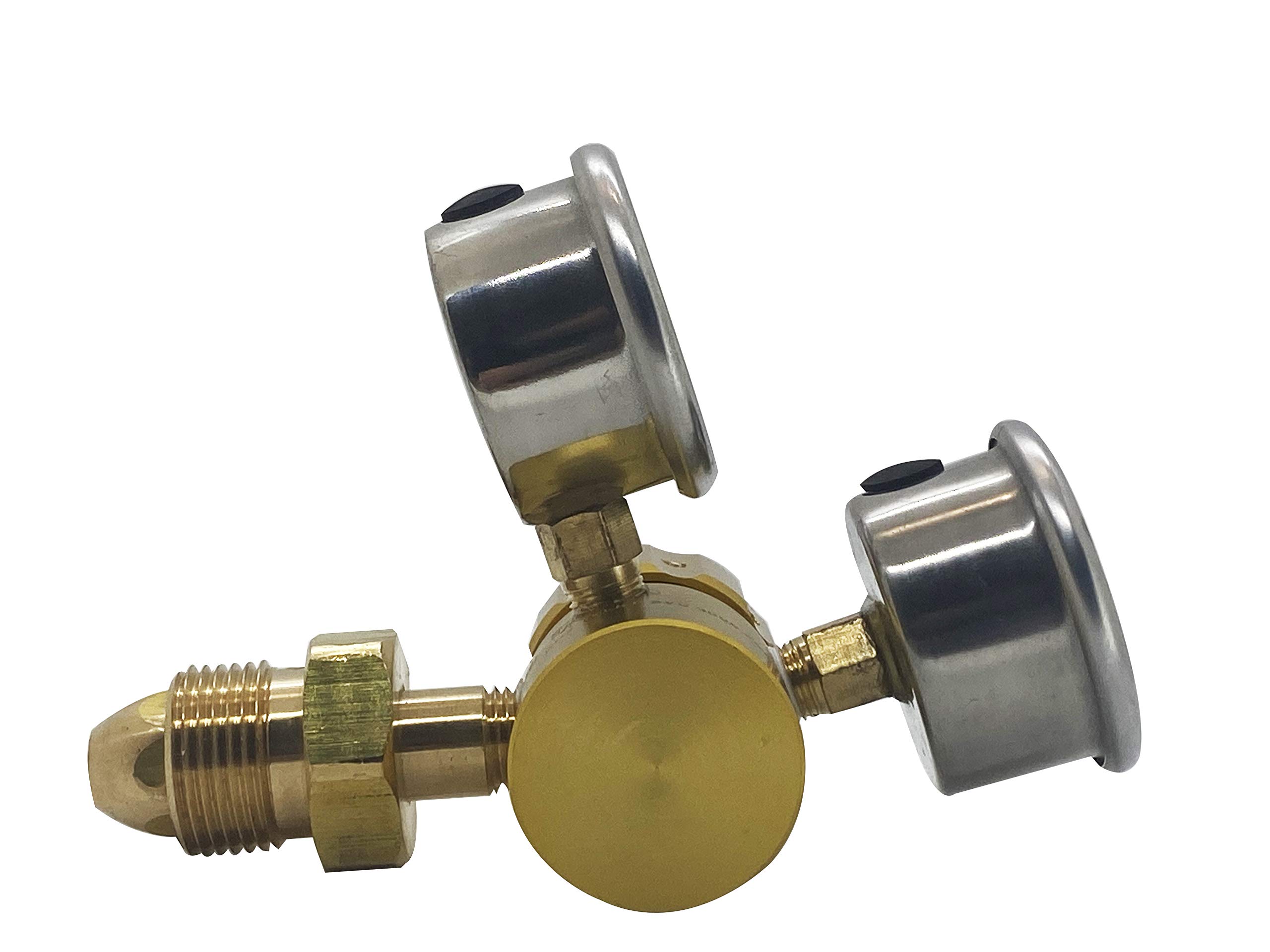 High Performance Compact Aluminum Nitrogen Regulator 0-600 PSI - Perfect for HVAC Purging, Tire Inflation, Shock Absorbers & Industrial Applications