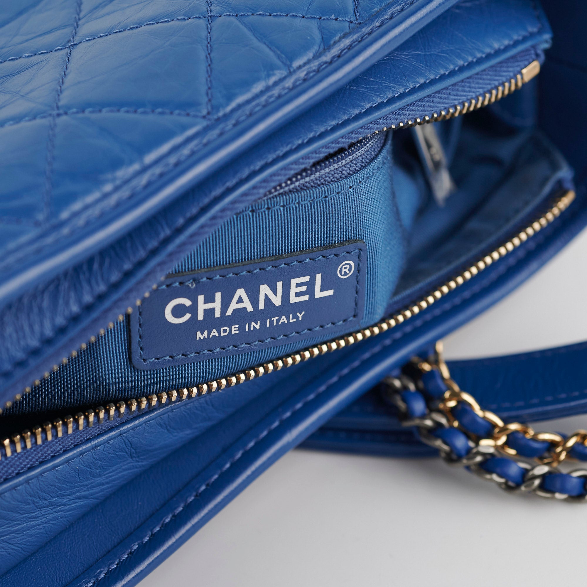 Chanel Small Gabrielle Blue Leather Shoulder Bag - Luxury Designer Handbag for Women, Perfect for Date Night & Evening Events