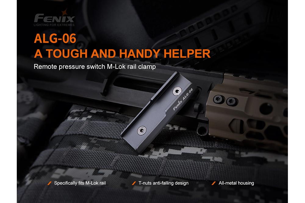 Fenix ALG-06 Remote M-LOK Rail Mount - Tactical Flashlight Accessory for Firearms & Hunting Gear | Perfect for Night Shooting & Outdoor Adventures