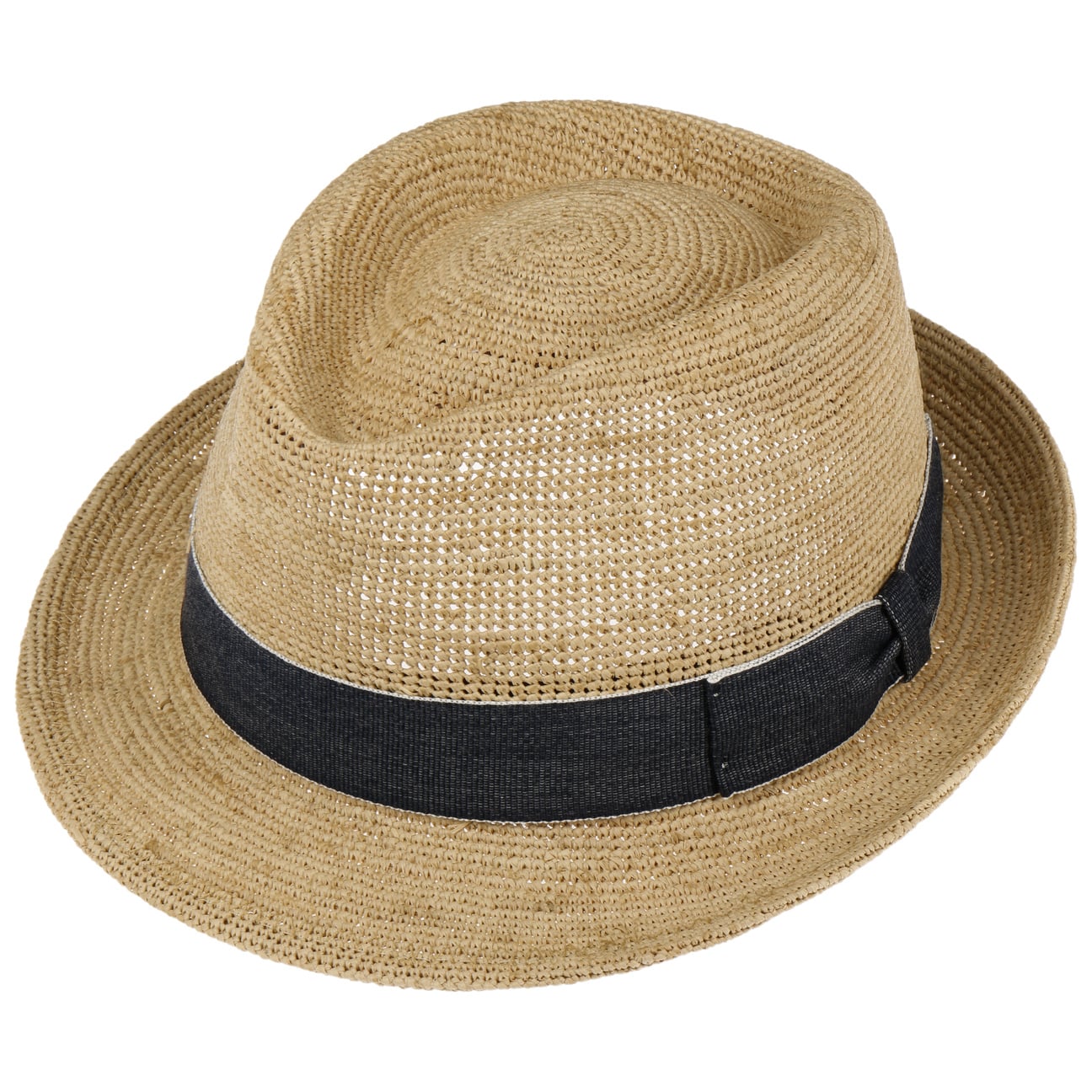Stylish Lierys Crochet Trilby Raffia Hat for Women - Summer Beach Hat, Boho Fashion Accessory for Outdoor, Travel & Vacation