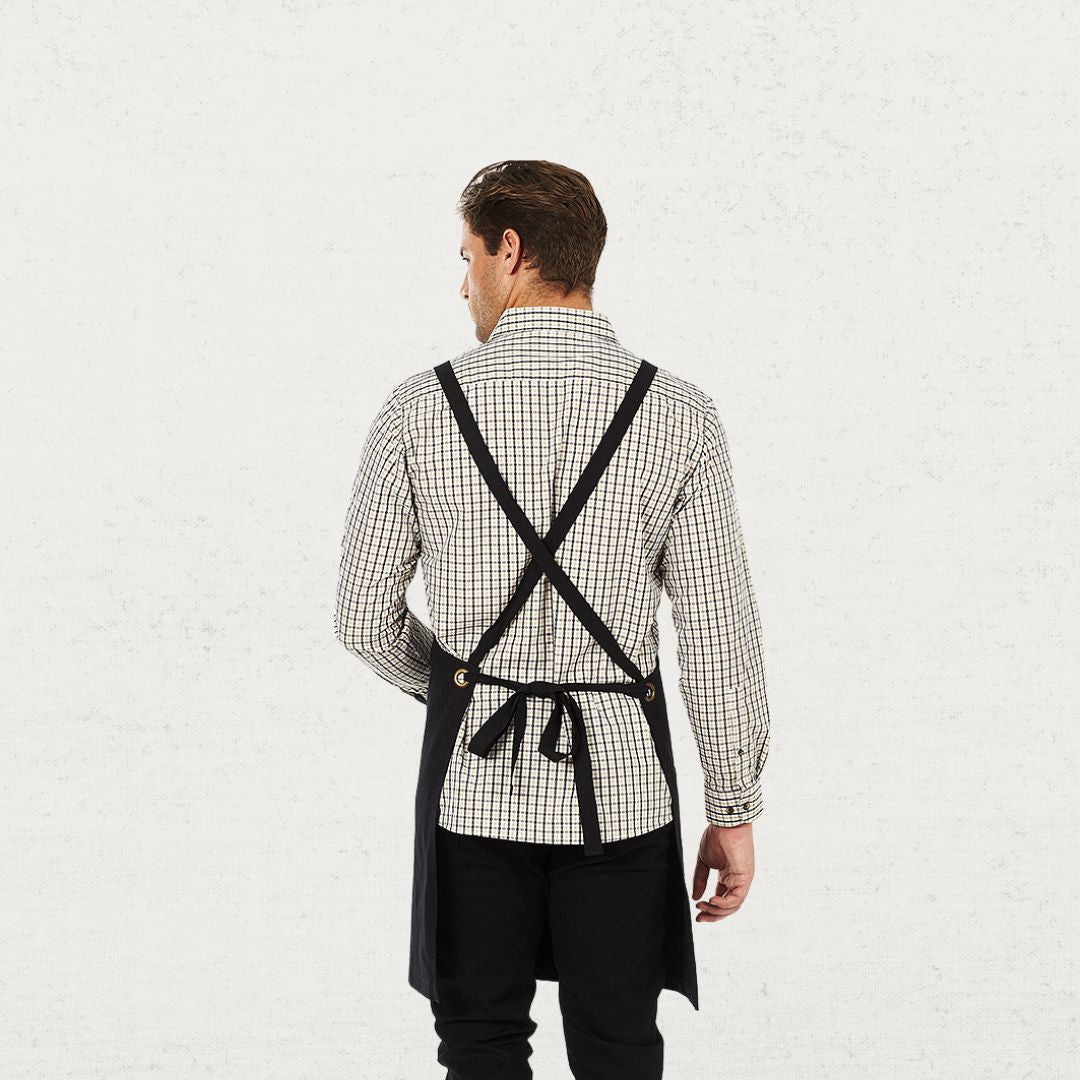 Brooklyn Canvas Bib Apron - Heavy Duty Unisex Kitchen Apron for Cooking, Grilling & Baking - Adjustable Straps & Large Pockets - Perfect for Chefs, BBQ & Home Cooks