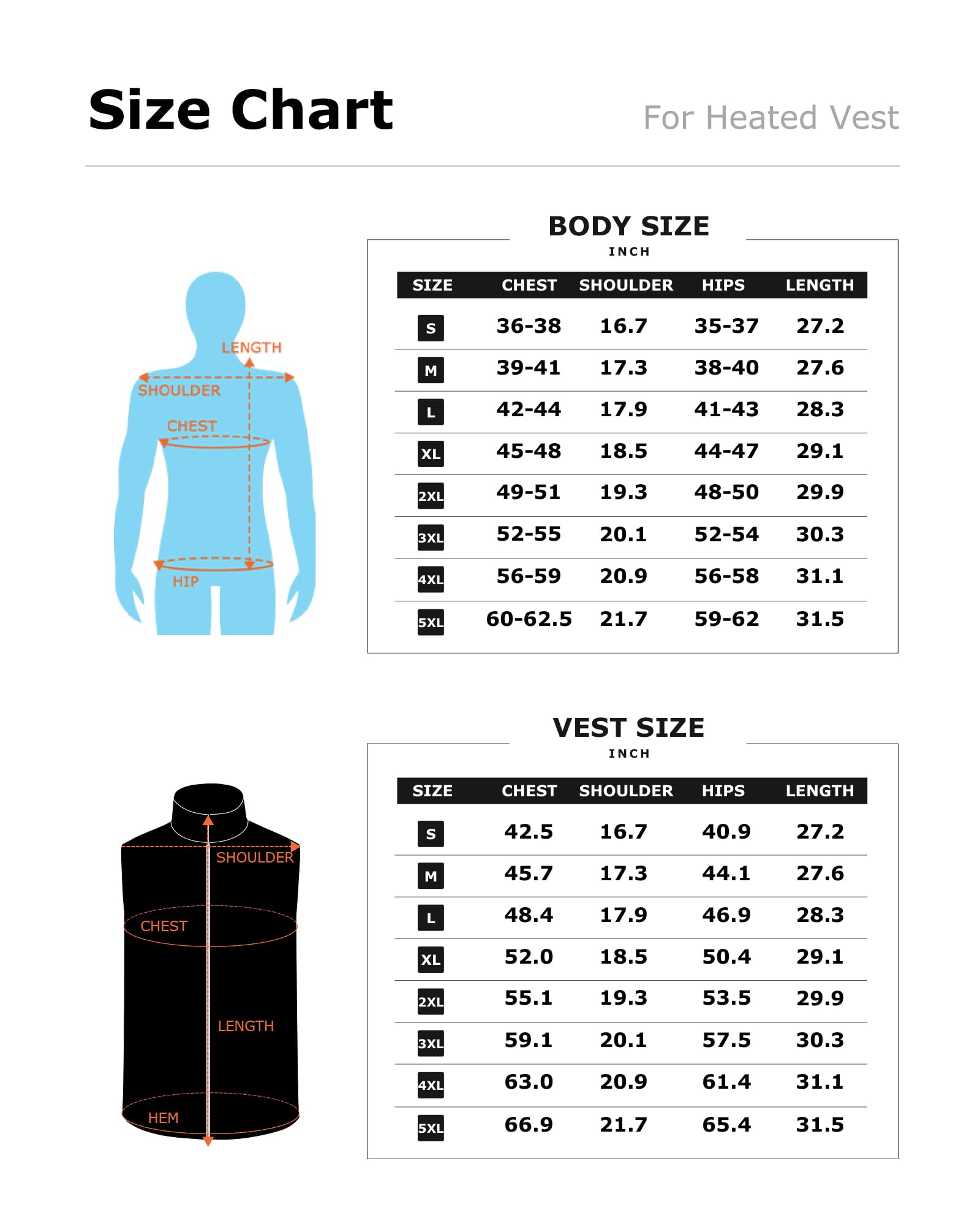 Venustas Upgraded Battery Heated Vest for Men - 20 Hours Long-Lasting Warmth, Winter Quilted Jacket with USB Power Bank - Perfect for Outdoor Activities, Hiking, Skiing & Cold Weather Commuting