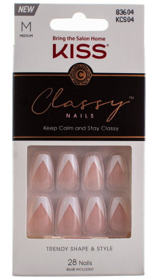 KISS CLASSY NAILS PREMIUM - High-Quality False Nails for Women | Long-Lasting Press-On Nails with Glue | Perfect for Parties, Weddings & Special Occasions