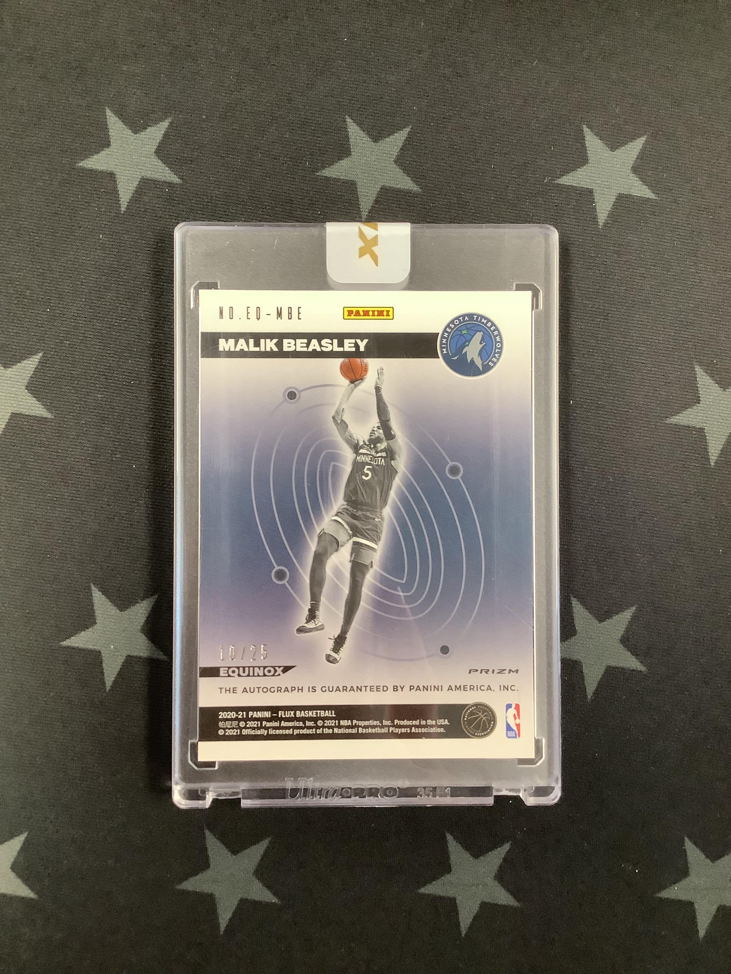 2020-21 Panini Flux Basketball Silver Equinox Malik Beasley #EQ MBE /25 - Rare NBA Trading Card for Collectors & Basketball Fans