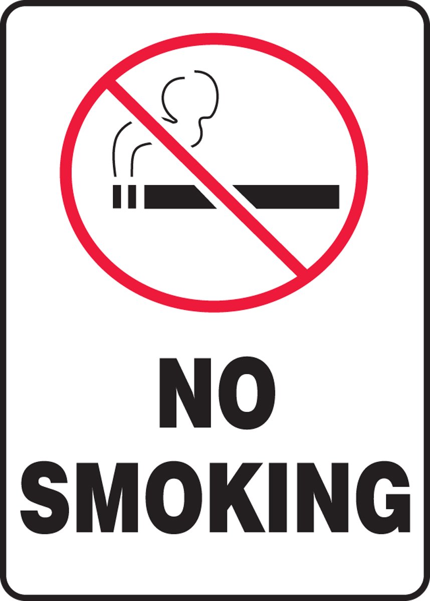 ACCUFORM Bilingual NO Smoking Safety Sign (MSMK982XL) - OSHA Compliant Workplace & Facility Warning Sign for Industrial Areas, Warehouses, and Public Spaces