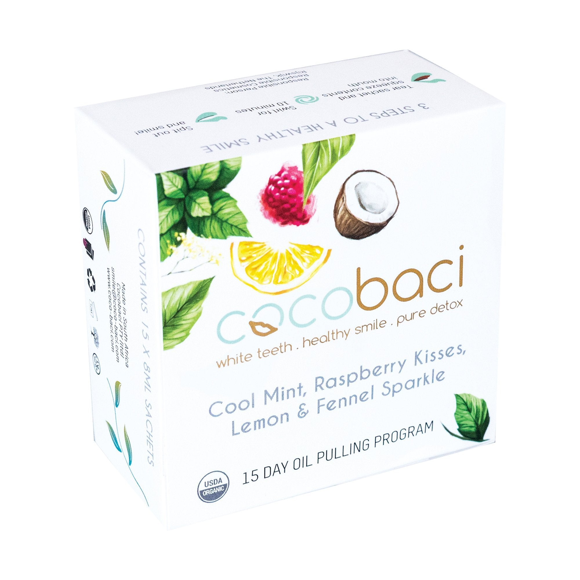 Cocobaci 15-Day Oil Pulling Kit with Mixed Flavors - Natural Teeth Whitening & Oral Detox - Perfect for Daily Oral Care & Fresh Breath Routine