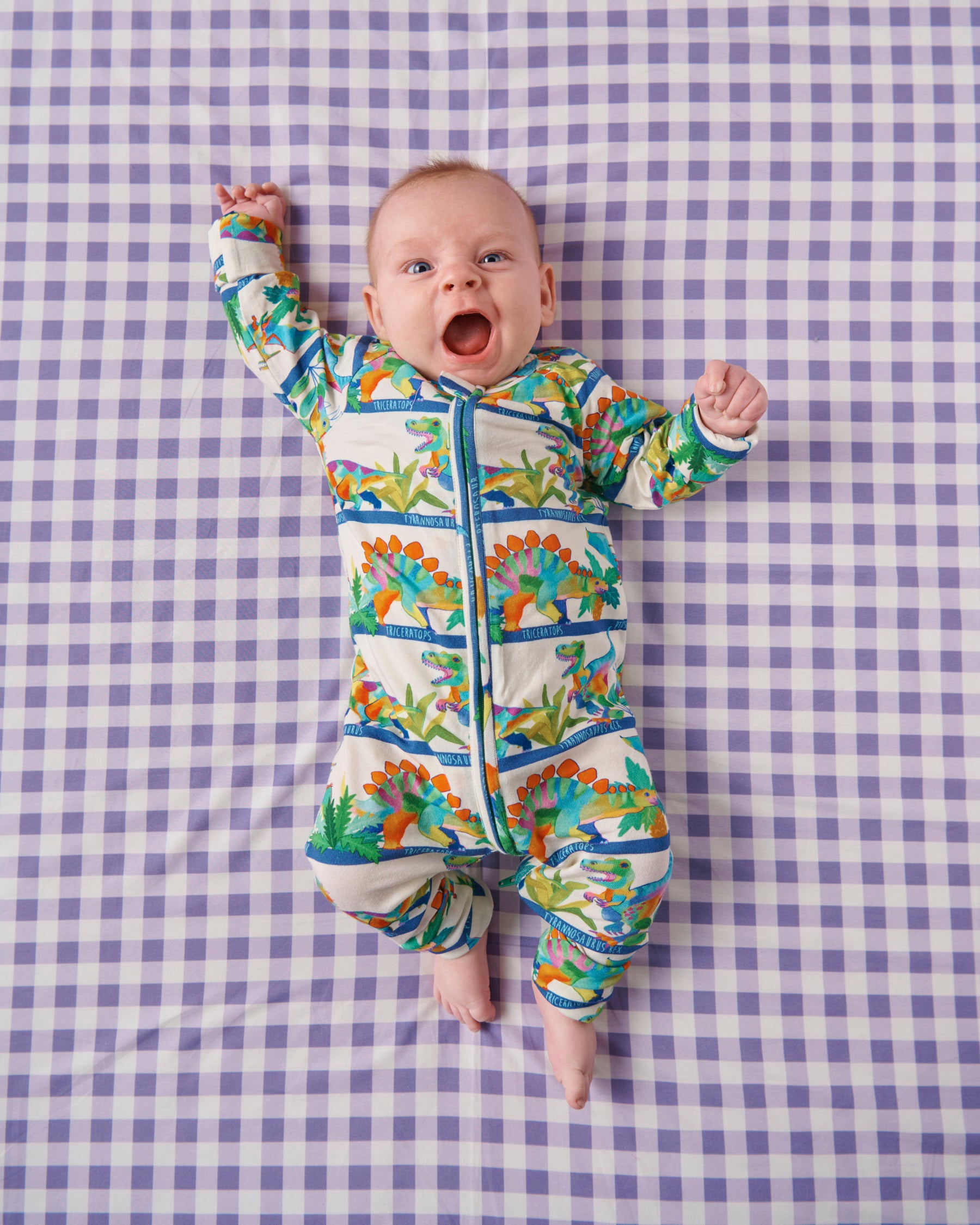 Dino Safari Organic Cotton Long Sleeve Zip-Up Romper for Baby Boys & Girls - Soft & Comfortable Dinosaur Pajamas for Playtime & Sleepwear