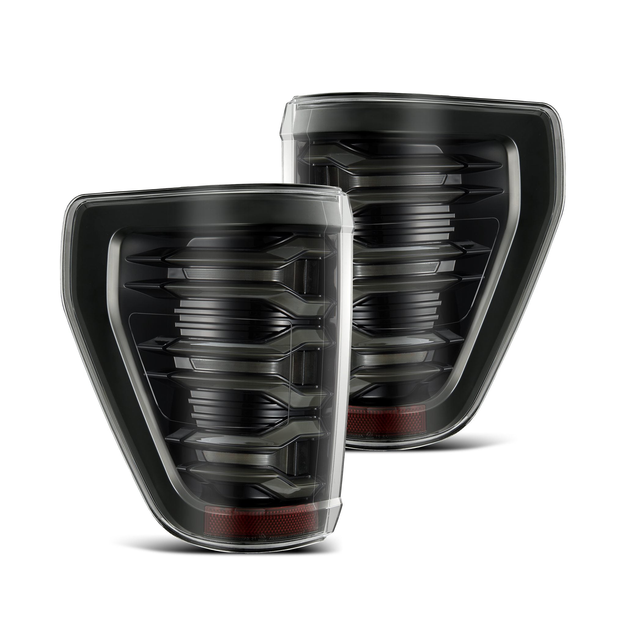 21 23 Ford F150 LUXX Series LED Tail Lights Alpha Black - High Performance LED Brake Lights for Ford Trucks - Perfect for Night Driving & Off-Road Adventures
