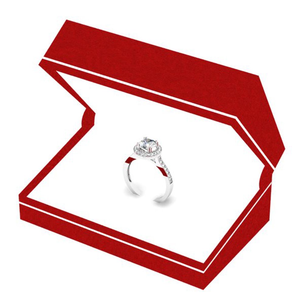 1.15 Cttw 14K White Gold Round Diamond Halo Engagement Ring for Women - Dazzlingrock Bridal Collection, Perfect for Proposals & Anniversary Gifts