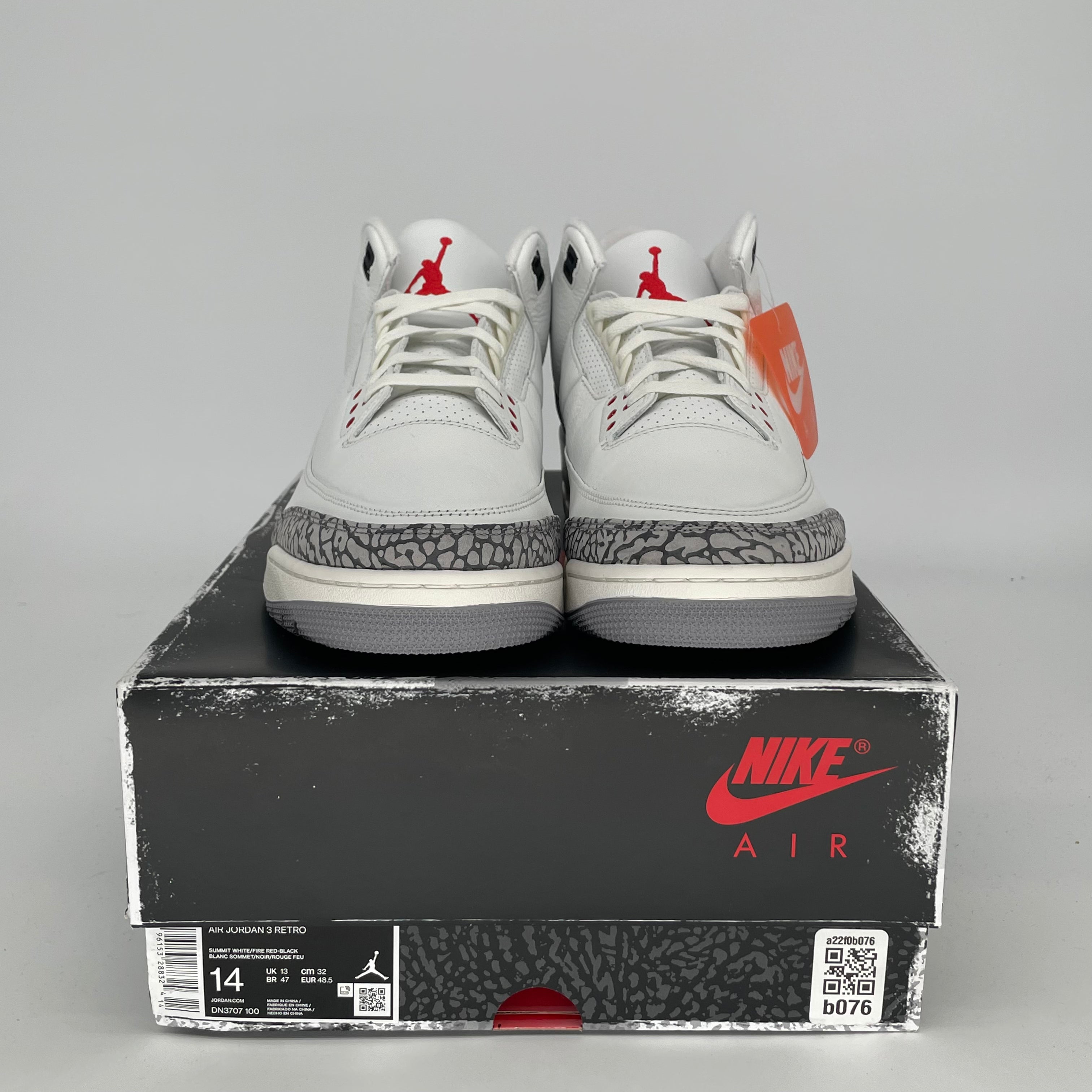 AIR JORDAN 3 White Cement Reimagined Basketball Shoes - Men's Size 14 (DN3707-100) - Retro Style Sneakers for Casual Wear & Street Fashion
