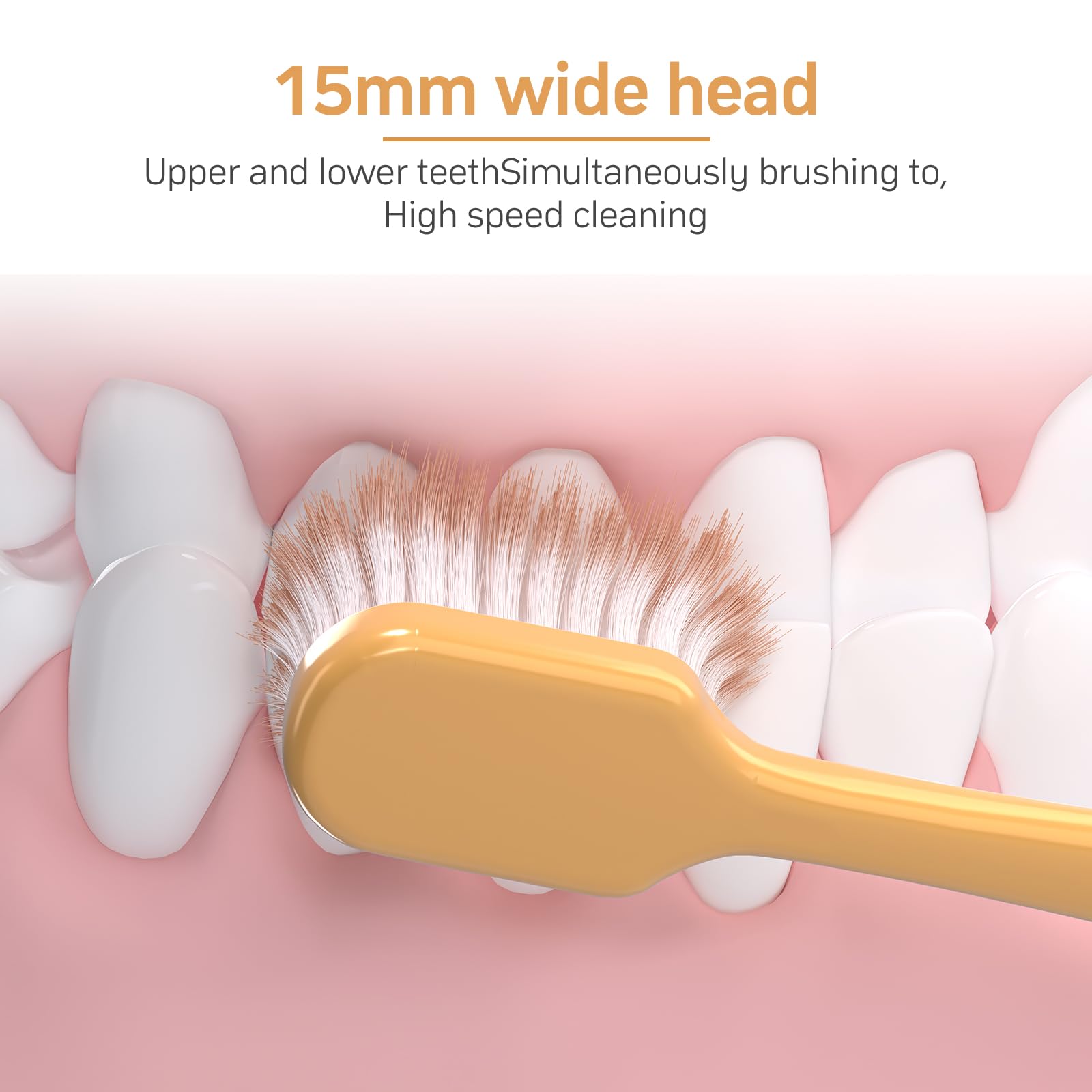 Ultra-Soft Bristle Adult Toothbrush for Sensitive Teeth & Gums - Wide Head Manual Toothbrush with Gentle Cleaning - 6 Pack for Daily Oral Care at Home & Travel