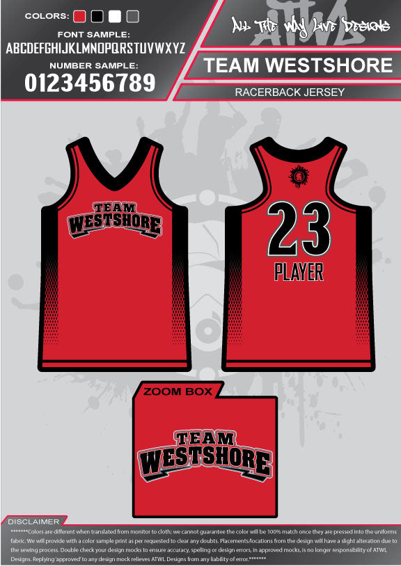 Team Westshore Racerback Jerseys - High Performance Women's Workout & Running Tops for Gym, Yoga & Sports