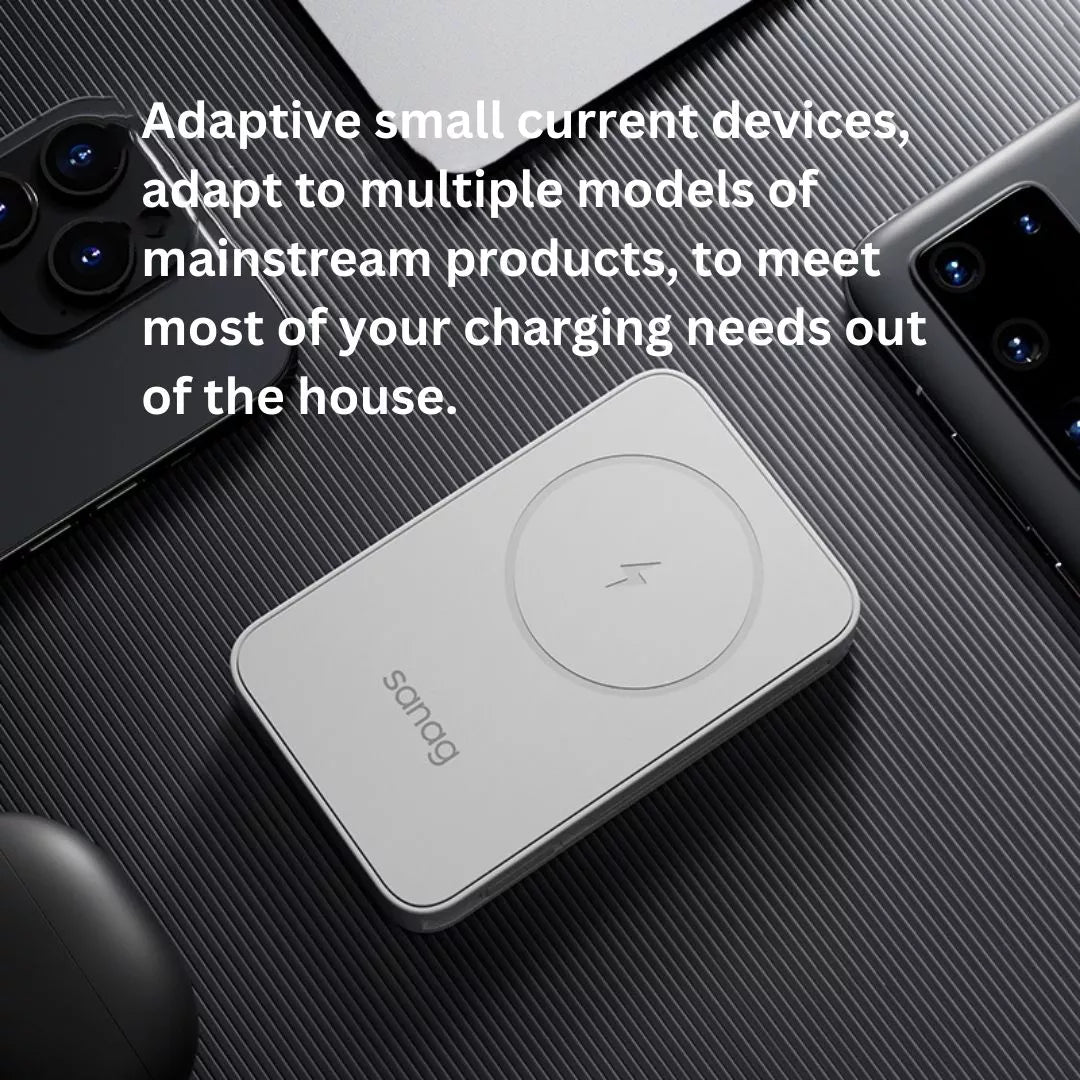 Sanag K69 Magnetic Wireless Fast Charging 10000mAh Portable Power Bank for iPhone 15/14/13/12, Samsung Galaxy - Perfect for Travel, Outdoor Adventures & Daily Commute