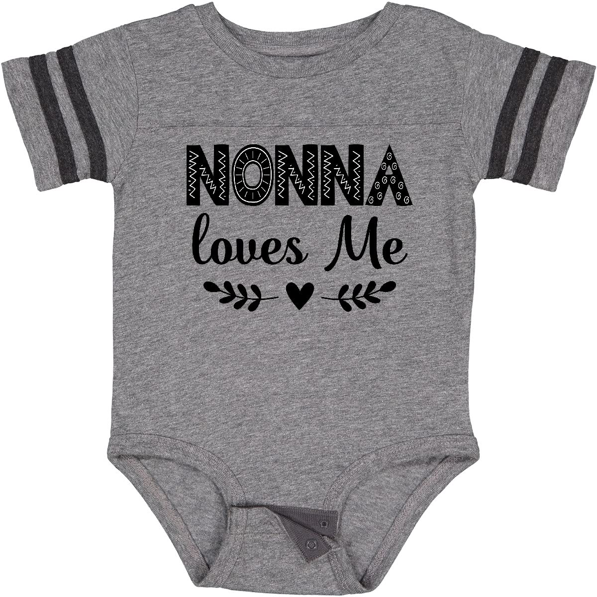 Inktastic Nonna Baby Clothes - Cute Grandchild Baby Bodysuit for Newborns & Infants | Soft Cotton Onesie for Grandparents Day, Family Photos & Special Occasions