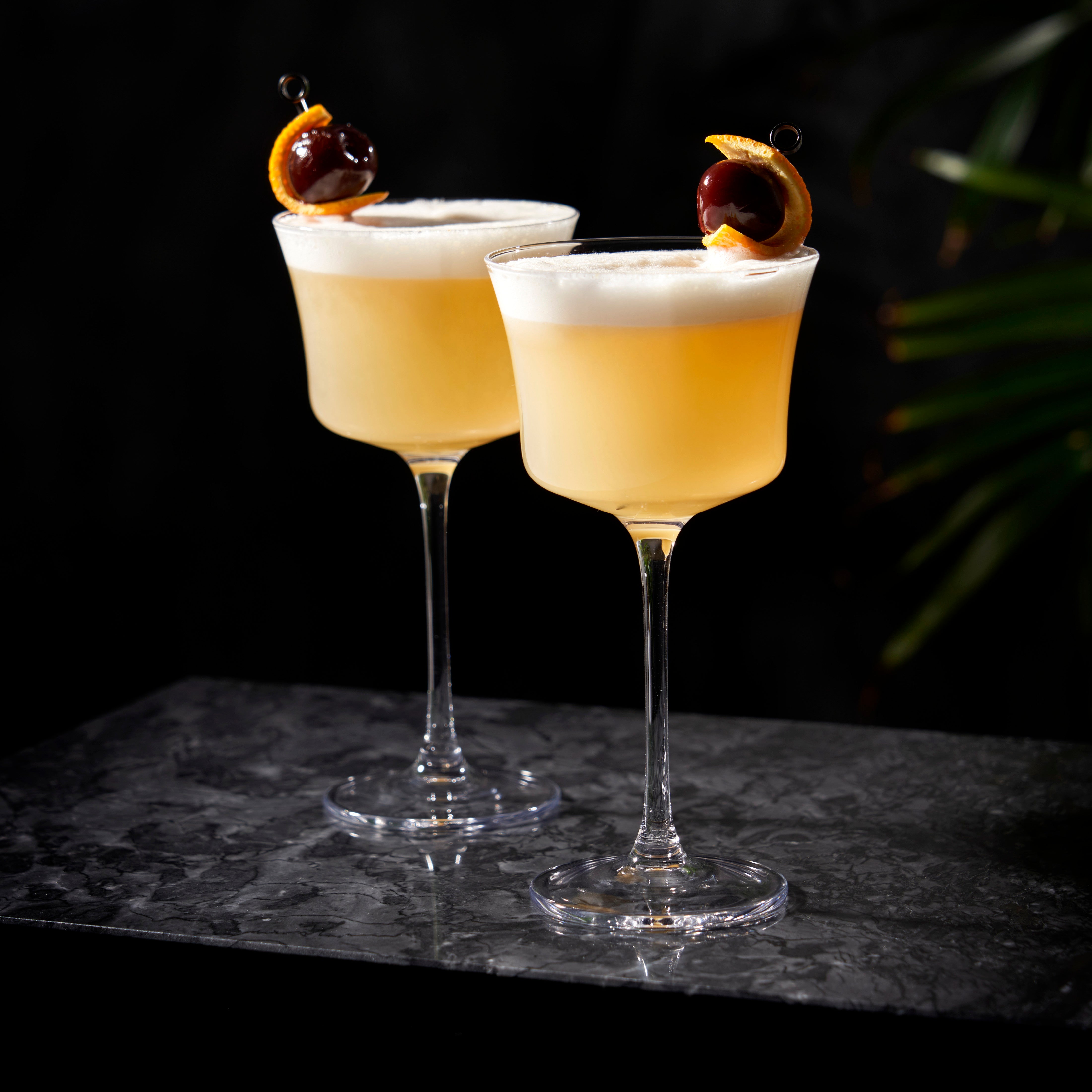 Raye Angled Crystal Sour Glasses Set of 2 - Elegant Whiskey Cocktail Glasses for Bourbon, Scotch & Margaritas - Perfect for Home Bar, Parties & Gifts