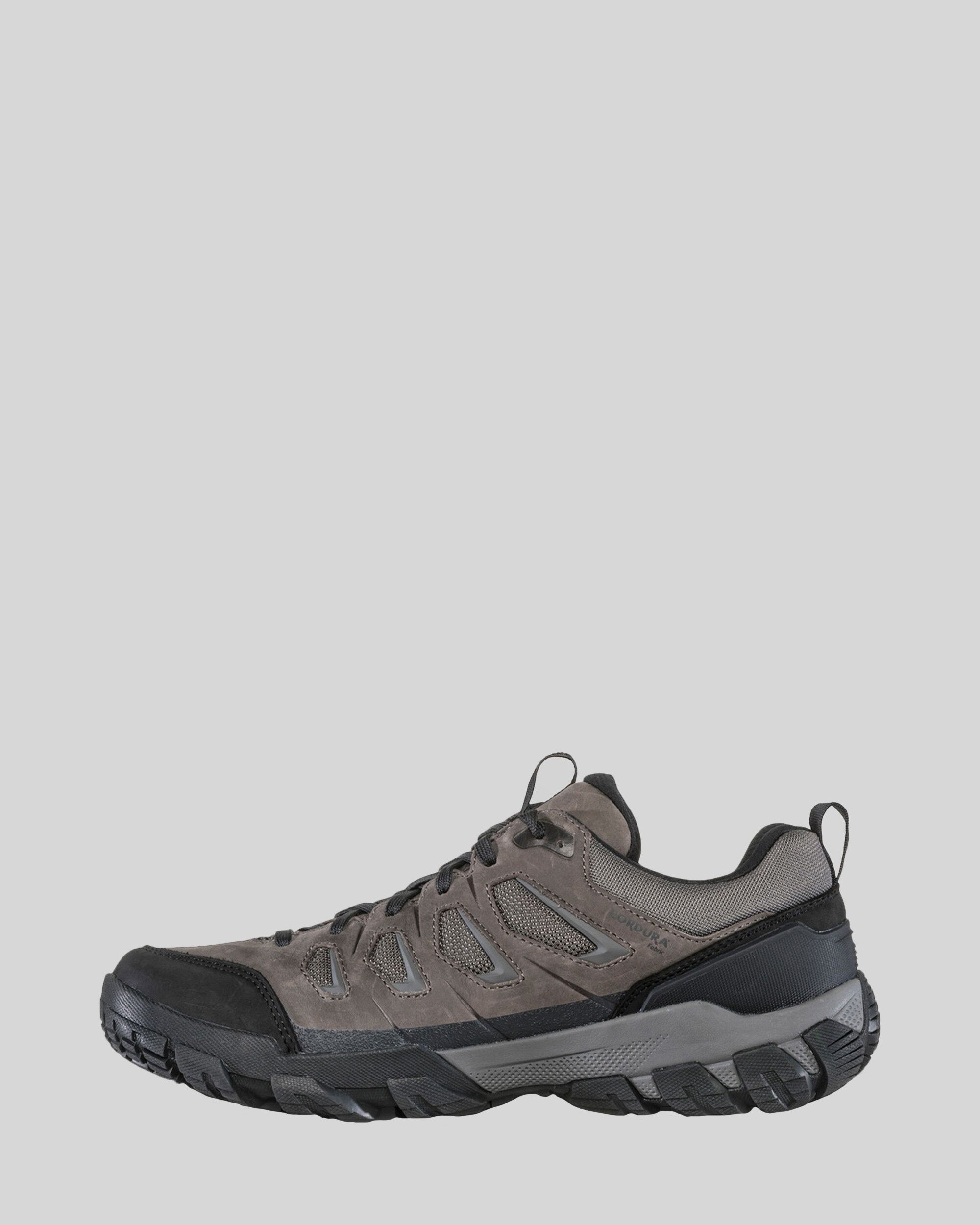 Oboz Sawtooth X Low Waterproof Hiking Shoes for Men - Wide Width Charcoal - Lightweight Trail Shoes for Outdoor Adventures & Mountain Trekking