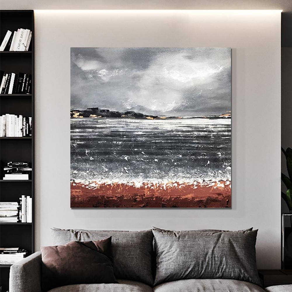 Large Abstract Acrylic Paintings for Bedroom & Living Room Wall Decor - Hand Painted Modern Art for Home & Office Interior Design