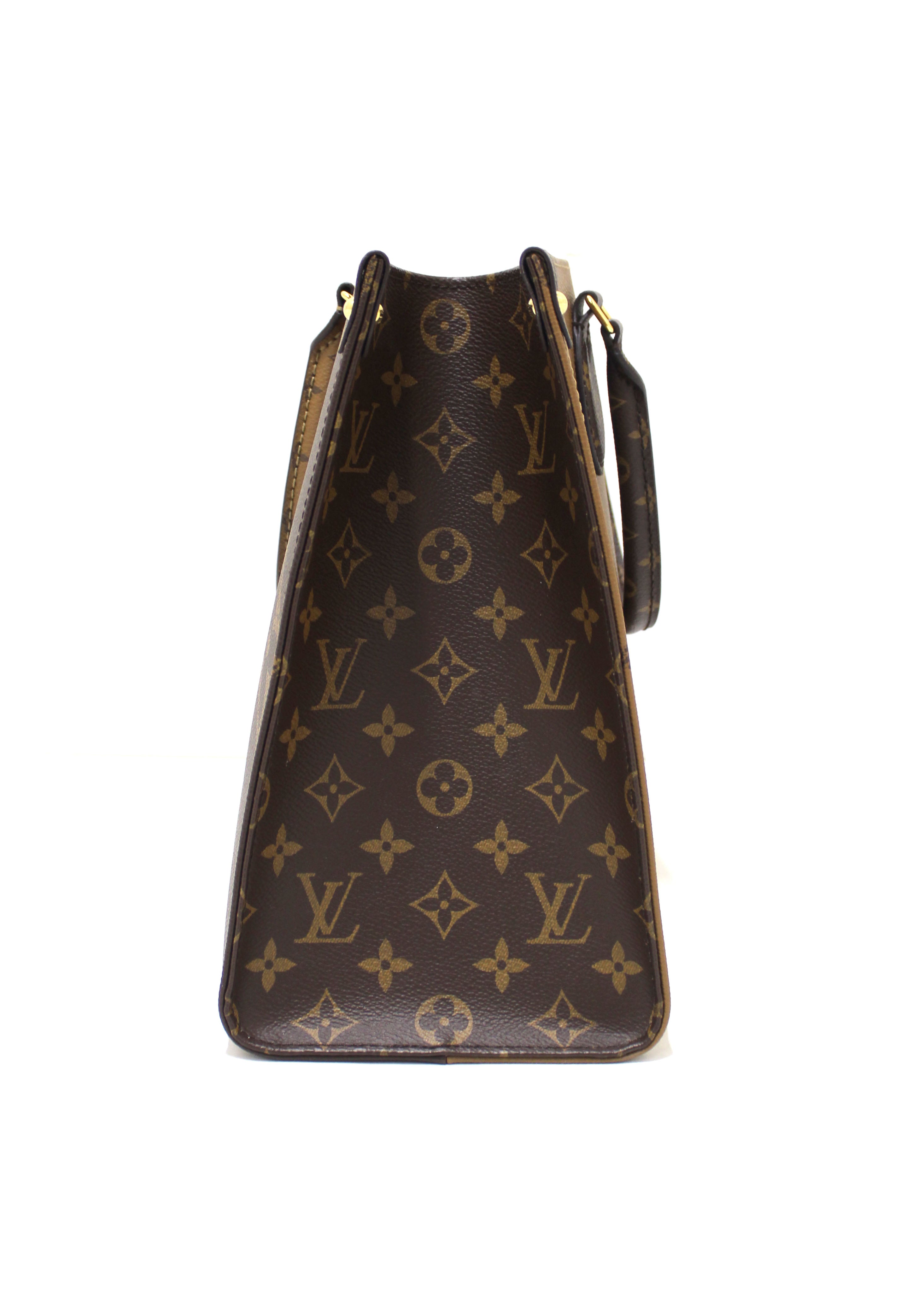 Authentic Louis Vuitton Giant Monogram Canvas OnTheGO MM Tote Bag - Luxury Designer Handbag for Women, Spacious Work & Travel Tote, Perfect for Office, Business Trips & Weekend Getaways
