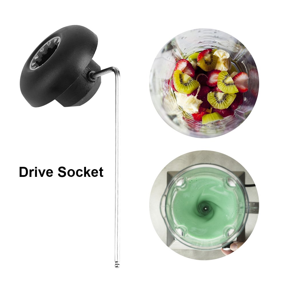 Vita Mix Blender Drive Socket Kit Replacement - 6-Piece Spare Parts Tool Set with Allen Wrench for Smoothies, Juicing & Food Processing