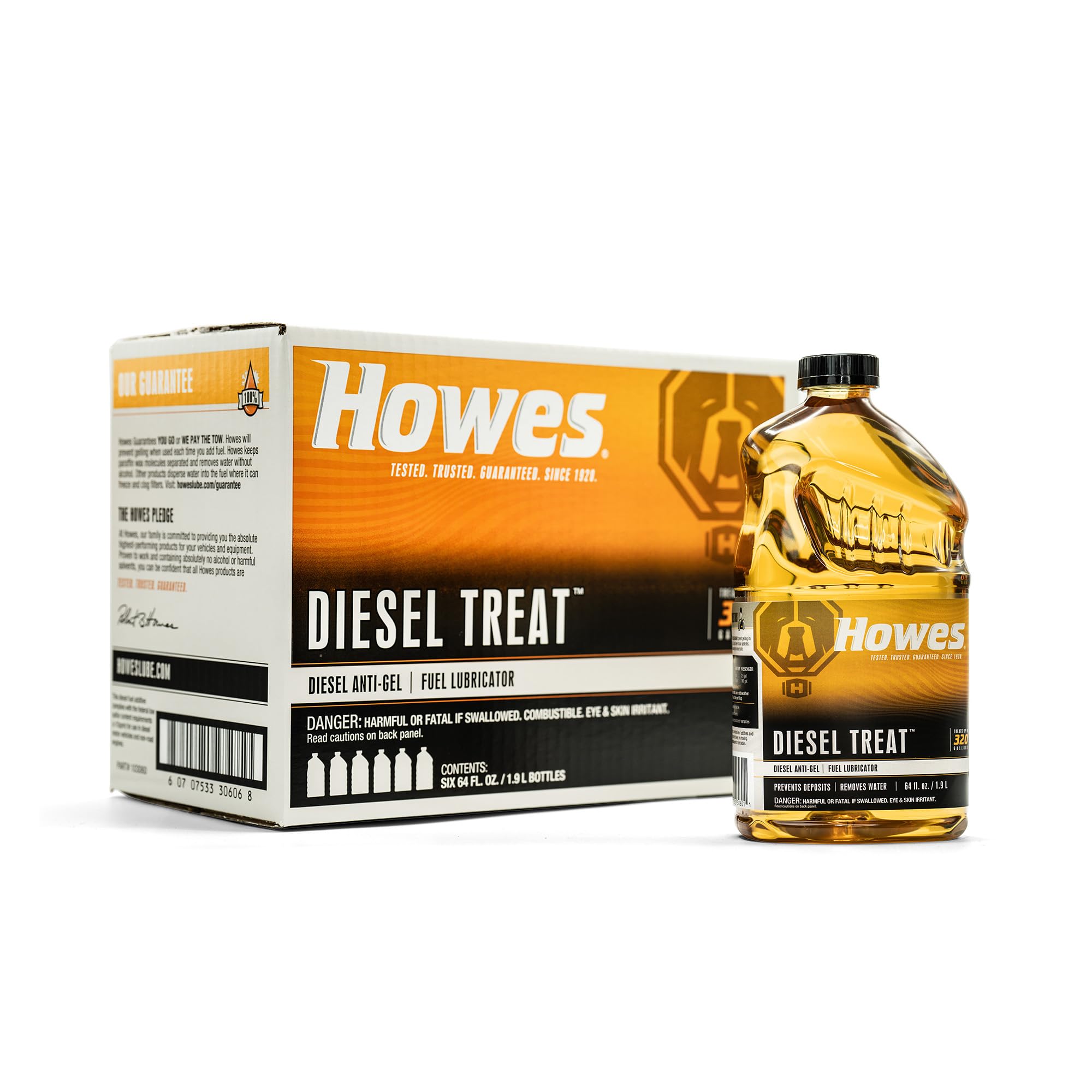 Howes Diesel Treat 64-Oz Anti-Gel & Diesel Fuel Lubricator (6-Pack) - Prevents Fuel Gelling in Cold Weather & Improves Engine Performance for Trucks, Tractors & Heavy Equipment