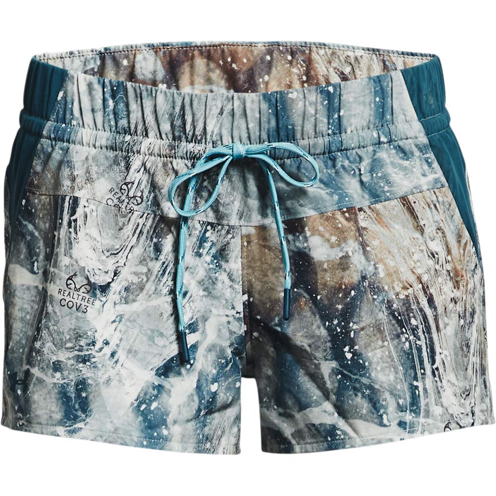 Under Armour Women's Fusion Printed Workout Shorts - Lightweight Breathable Running & Gym Athletic Shorts for Women
